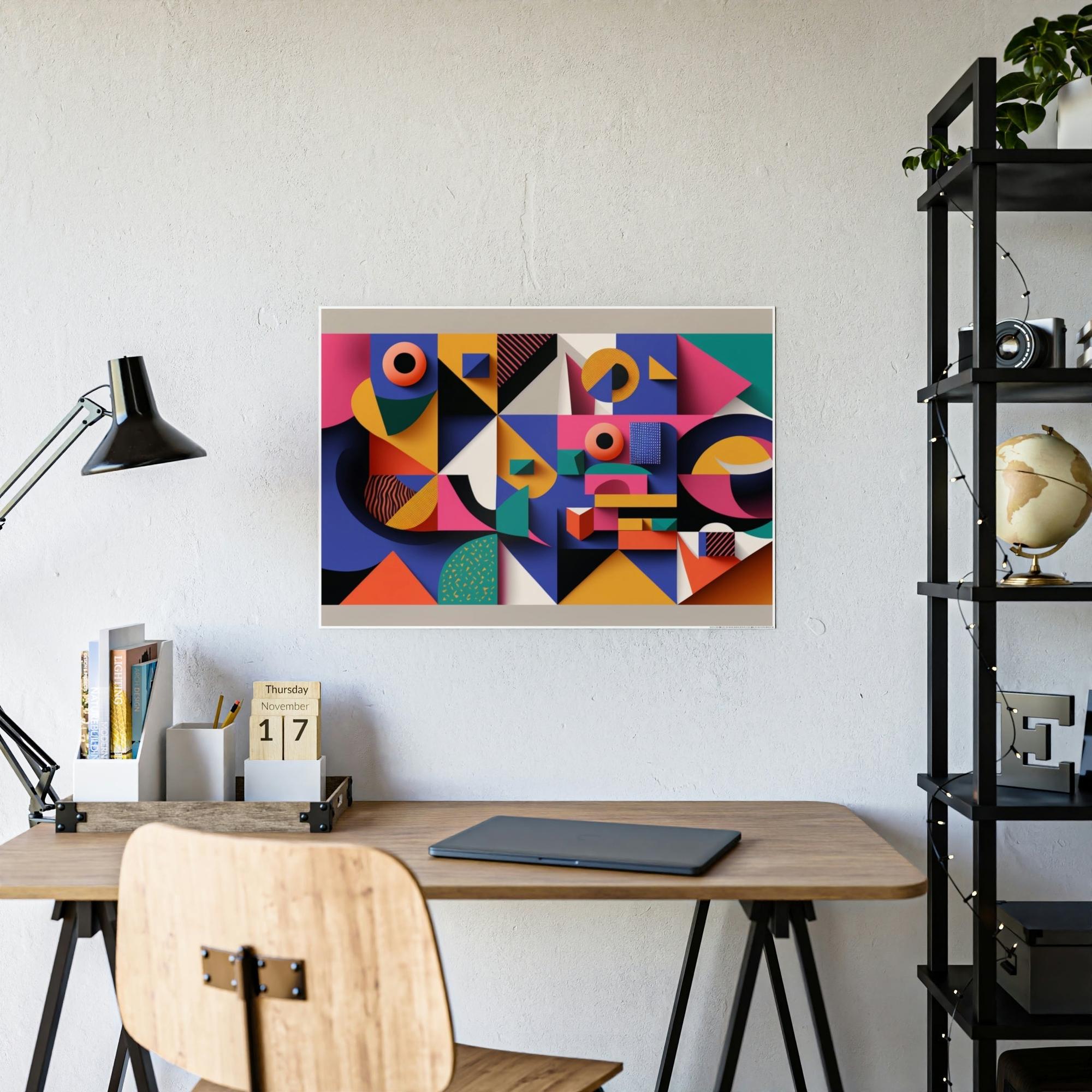 Abstract Geometric Geometric Harmony: Canvas & Poster Print of Abstract Art