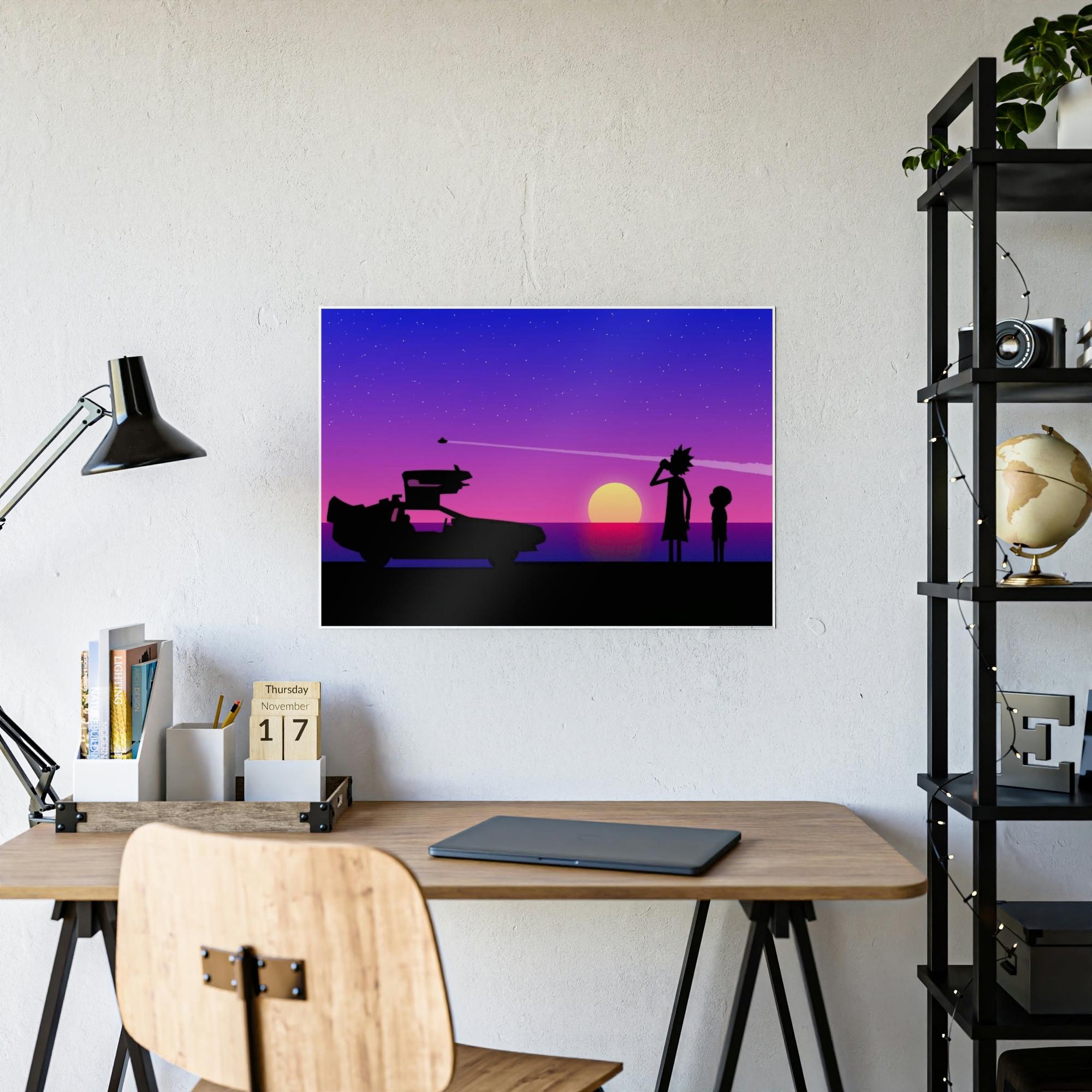 Rick And Morty Art Out-of-This-World Creativity: Framed Canvas Rick and Morty Art for Wall Decor