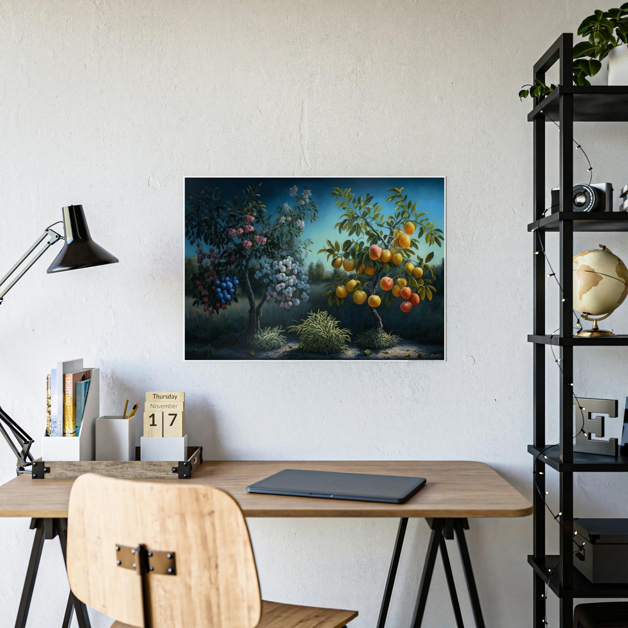 Fruit Trees Blossoming Orchard: Fruit Trees Canvas Art
