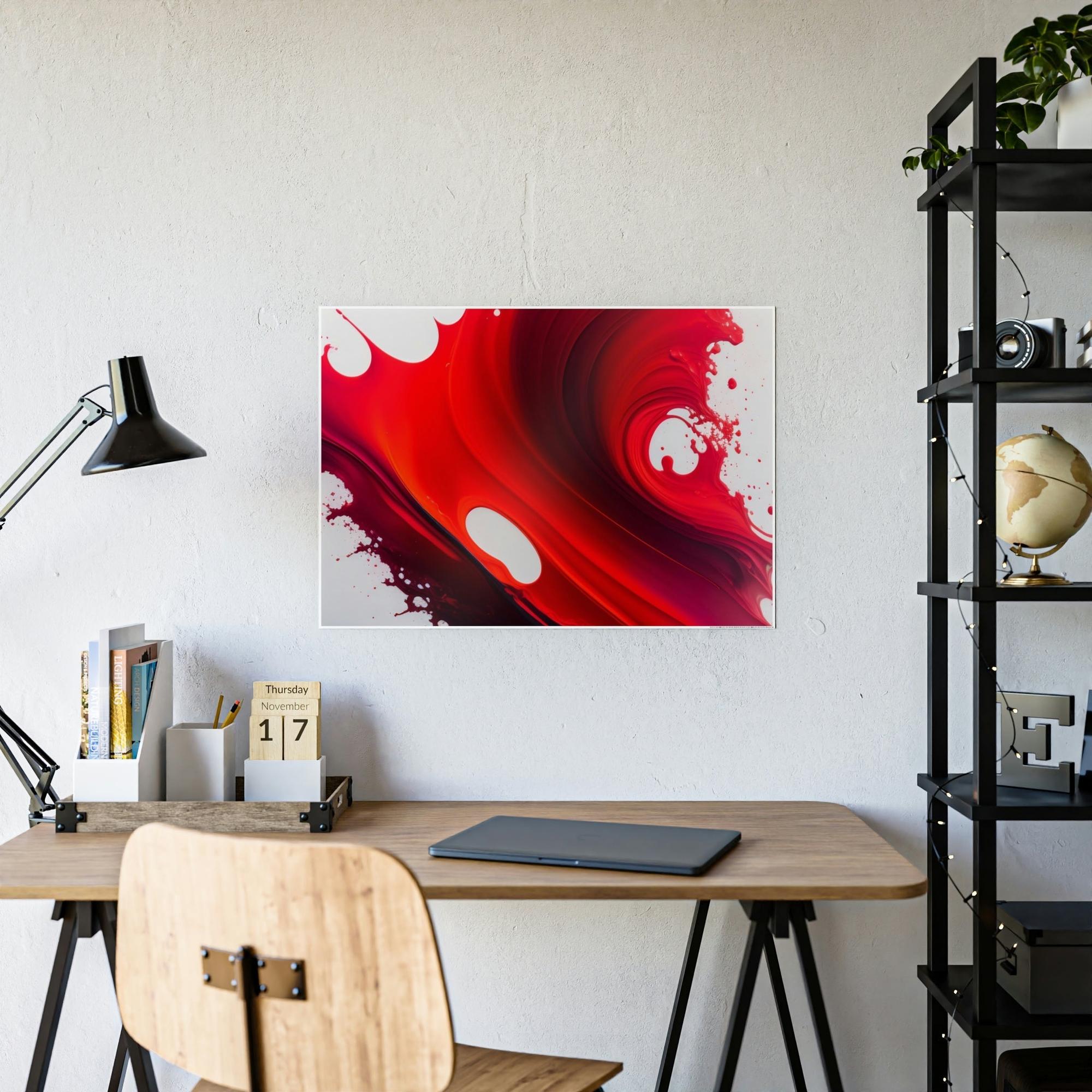 Red Abstract Art The Art of Energy: Red Abstract Wall Art and Framed Posters & Canvas
