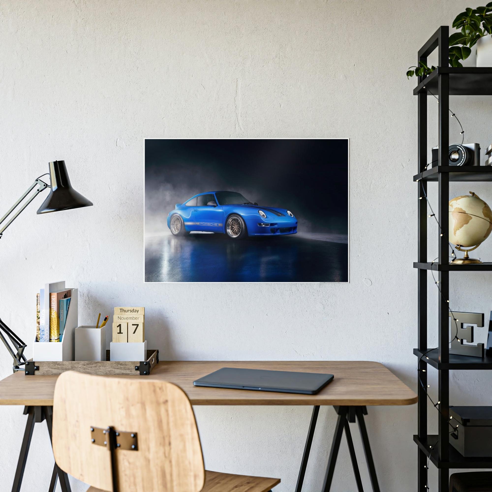 Porsche Porsche Heritage: Classic Poster Print of a Vintage Porsche