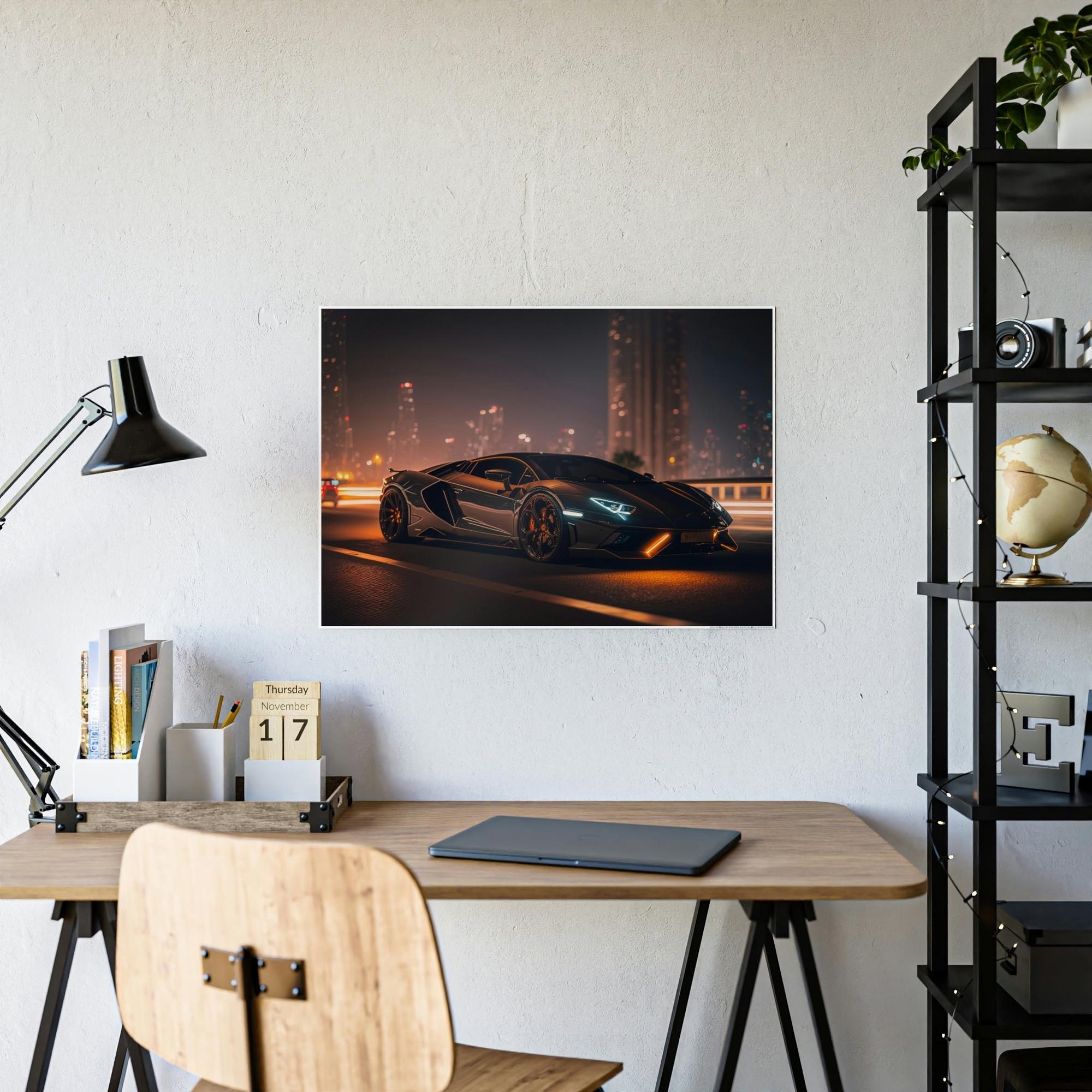 Lamborghini Exquisite Performance: Lamborghini Framed Poster & Canvas and Wall Art Decor