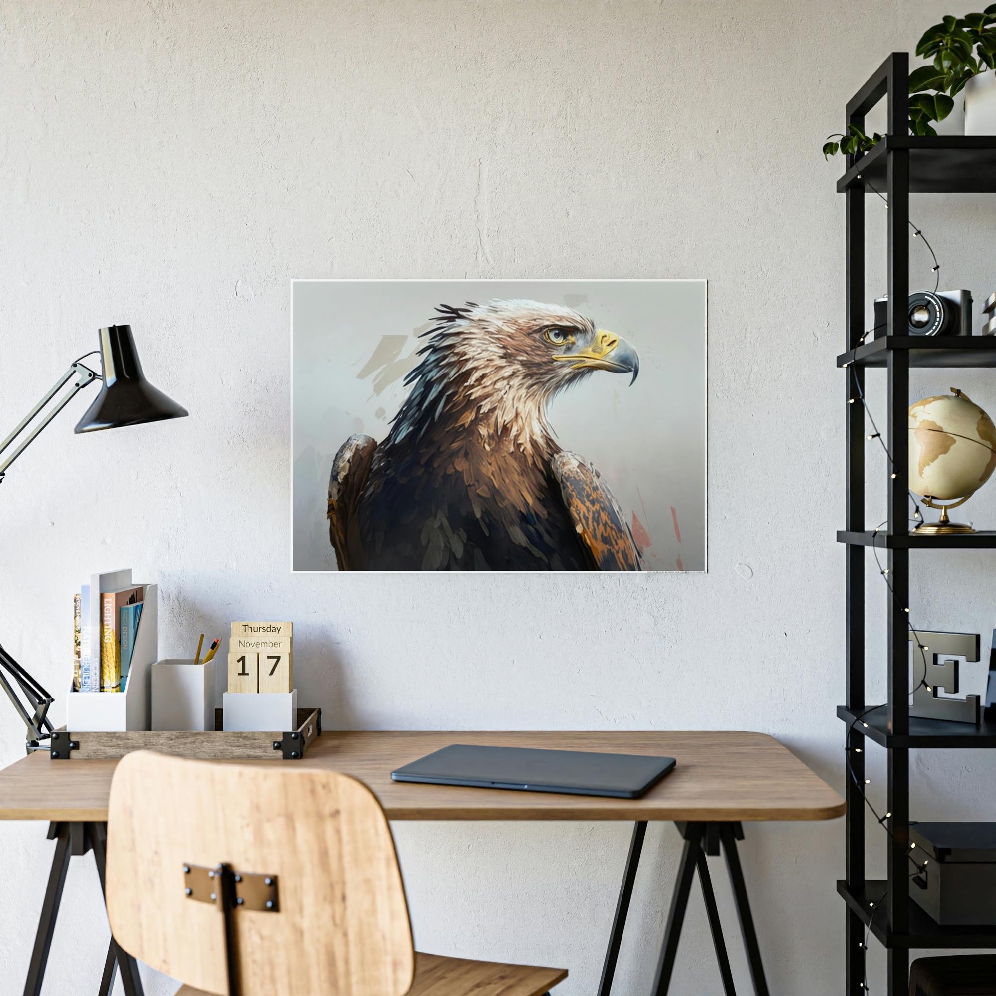 Eagles Eagle's Harmonious Flight: Canvas Print, Enveloping with Serenity and Power