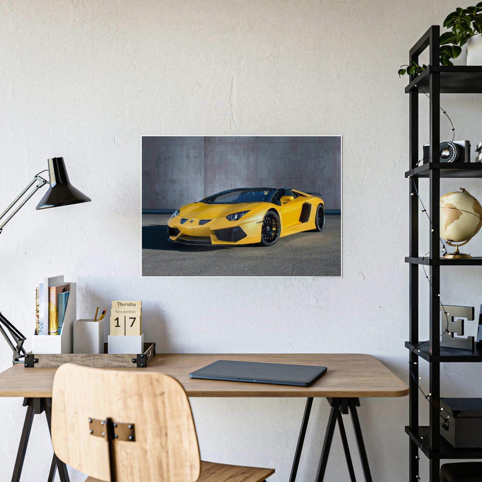 Lamborghini The Majesty of Lamborghini: Striking Print on Natural Canvas & Poster