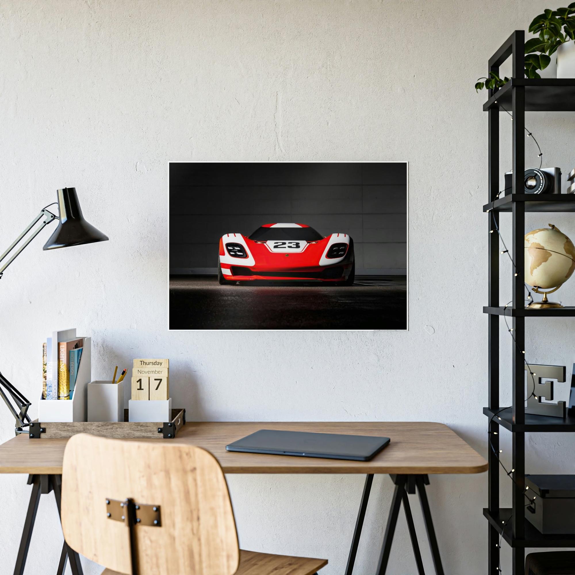 Porsche Speed and Beauty: Natural Canvas and Framed Prints of Porsche Sports Cars