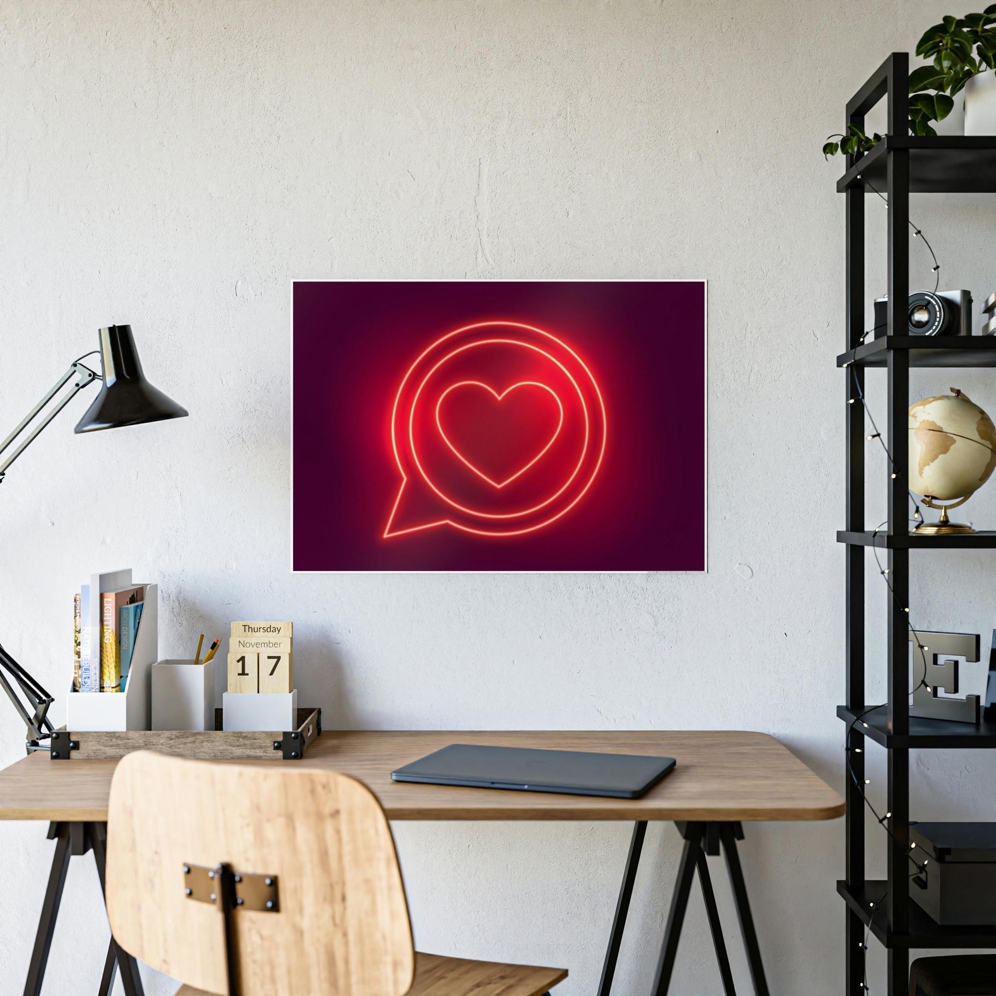 Neon Illuminated Inspiration: Neon-themed Wall Art Prints on High-Quality Canvas