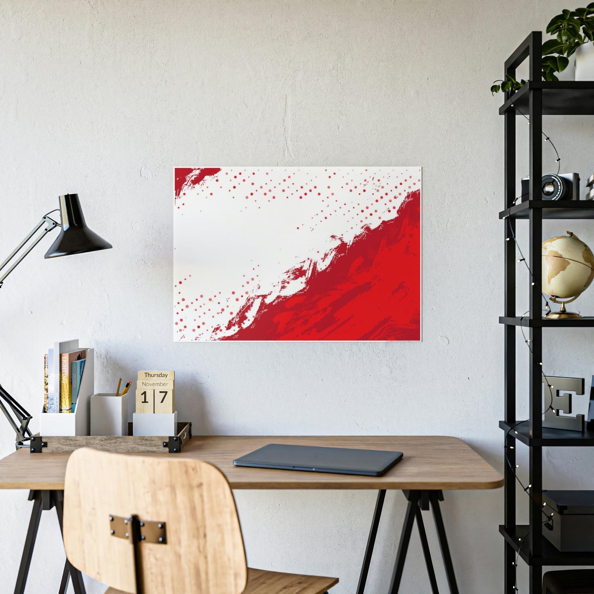 Red Abstract Art The Power of Color: Red Abstract Prints and Wall Art on Natural Canvas & Poster