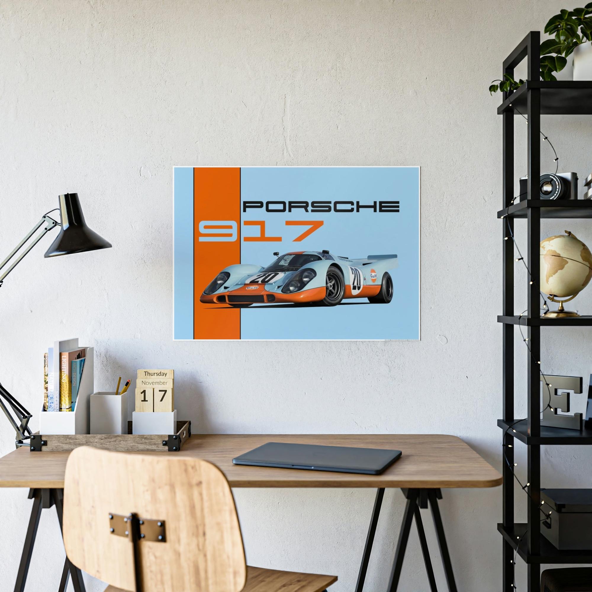 Porsche Speed and Style: Artistic Canvas Print of a Porsche Racing Car