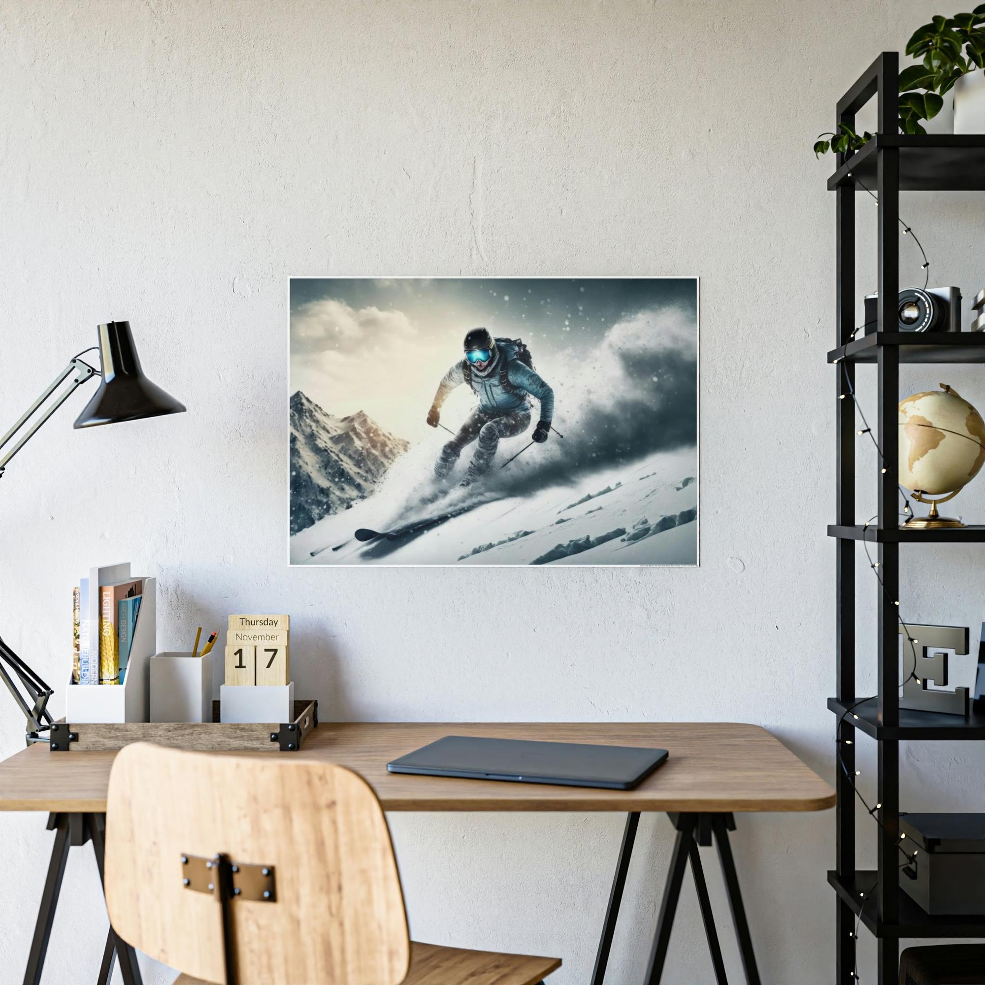 Skiing A Winter Wonderland: A Majestic Skiing Scene