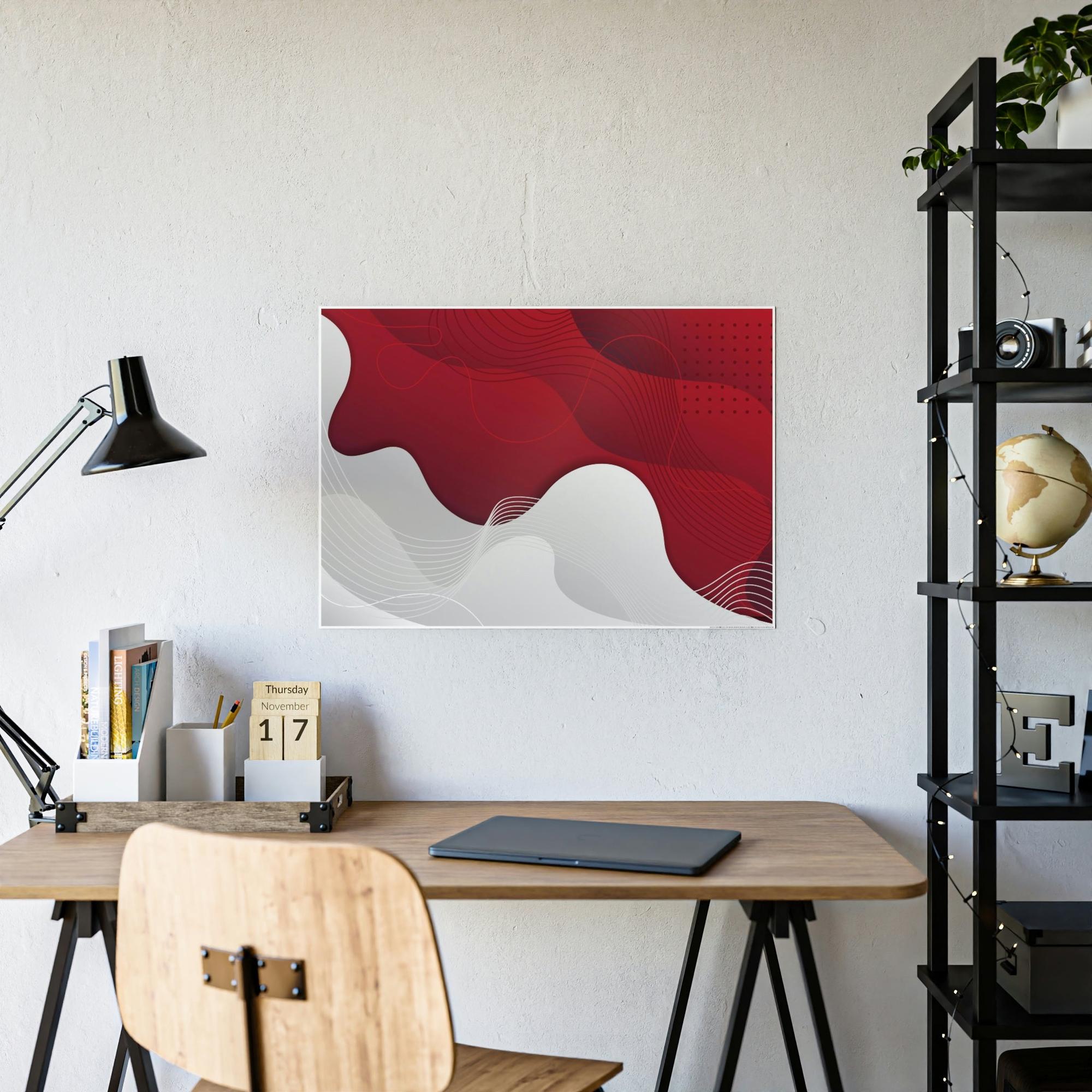 Red Abstract Art The Art of Passion: Red Abstract Art on Framed Canvas and Posters