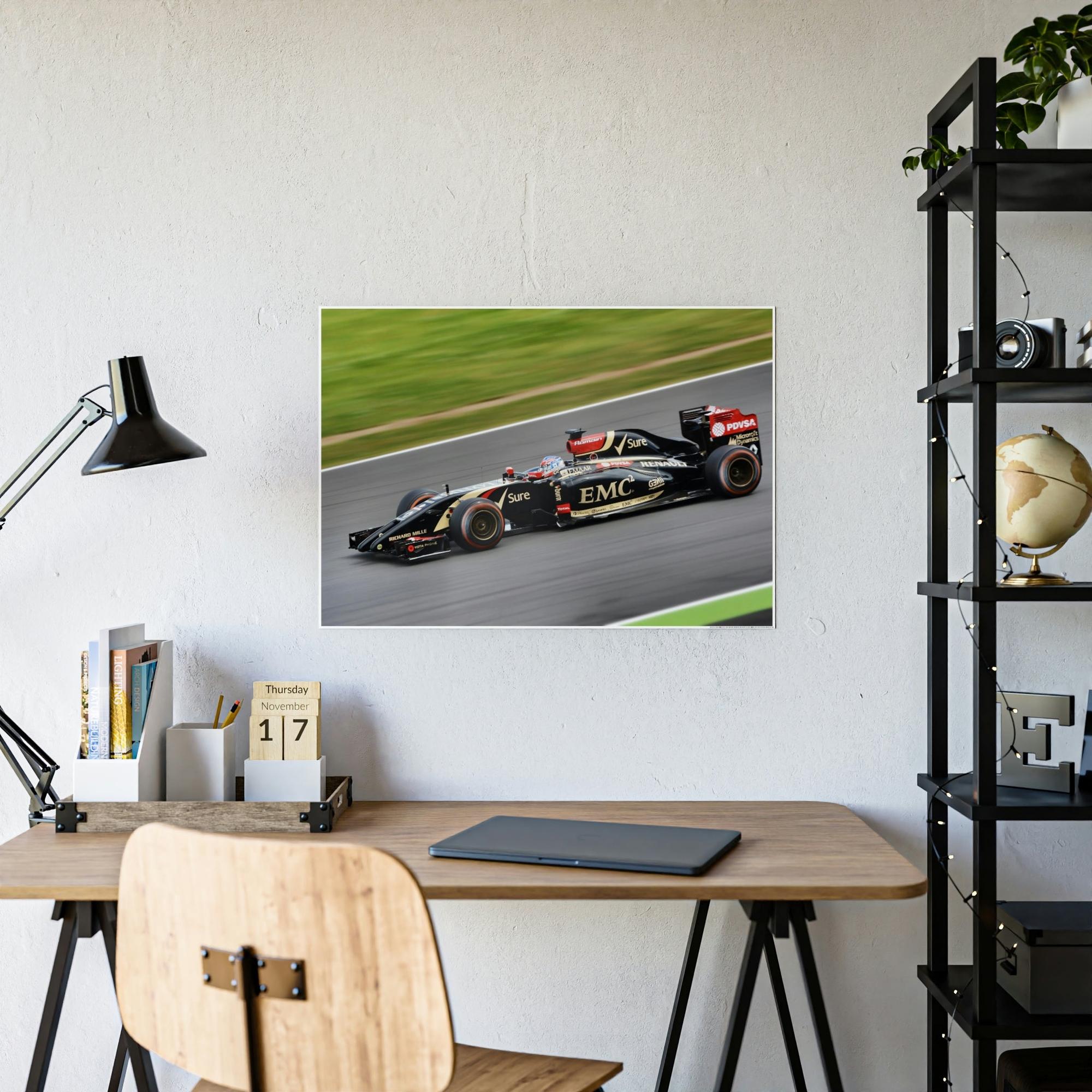 F1 The Finish Line: F1 Art Print on Natural Canvas & Poster