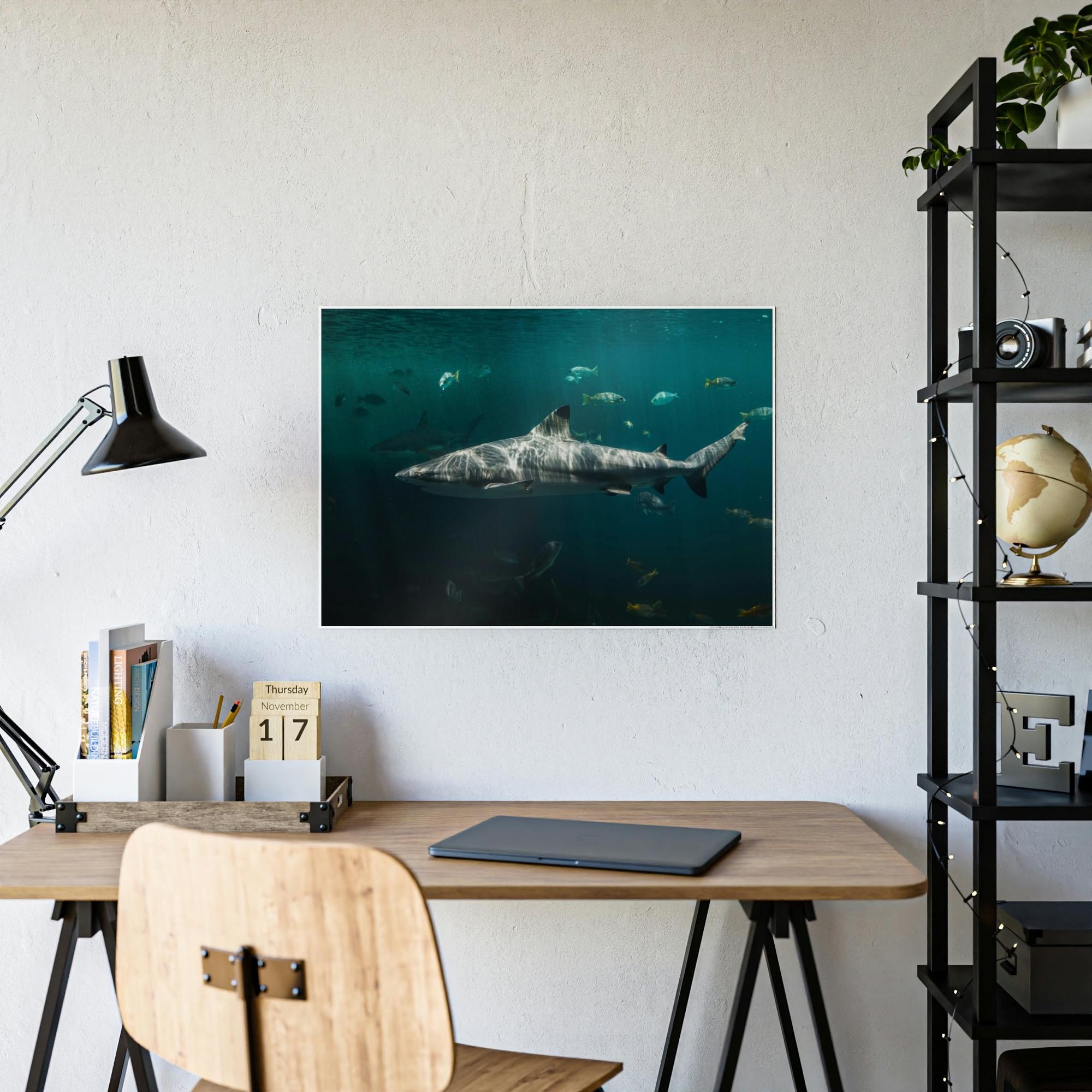Sharks Silent Predators: Sharks' Haunting Canvas