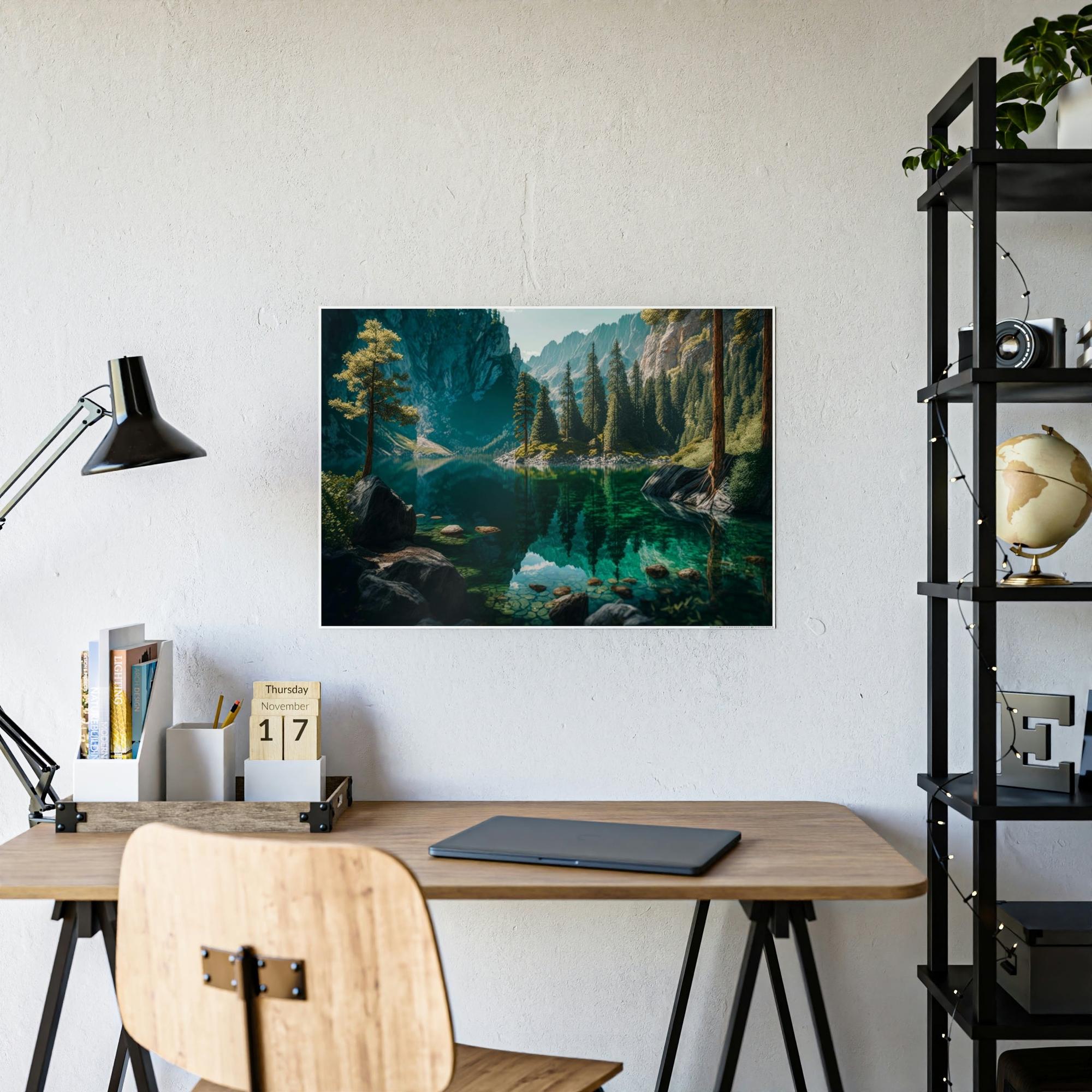 Lakes And Rivers Flowing Beauty: Wall Art and Canvas Print of Lakes and Rivers