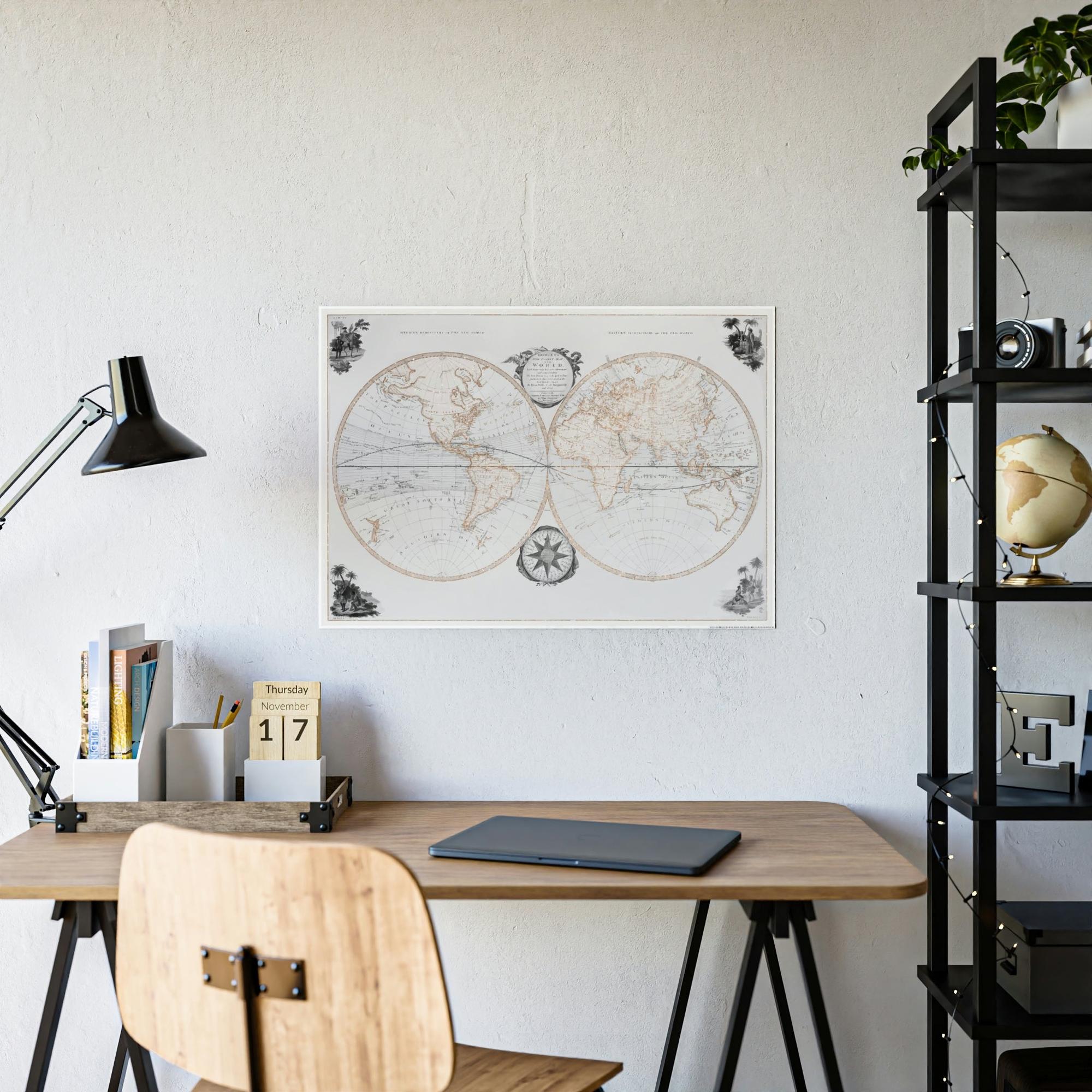 Vintage Maps Classic Cartography: A Painting of Vintage Maps as an Art Form