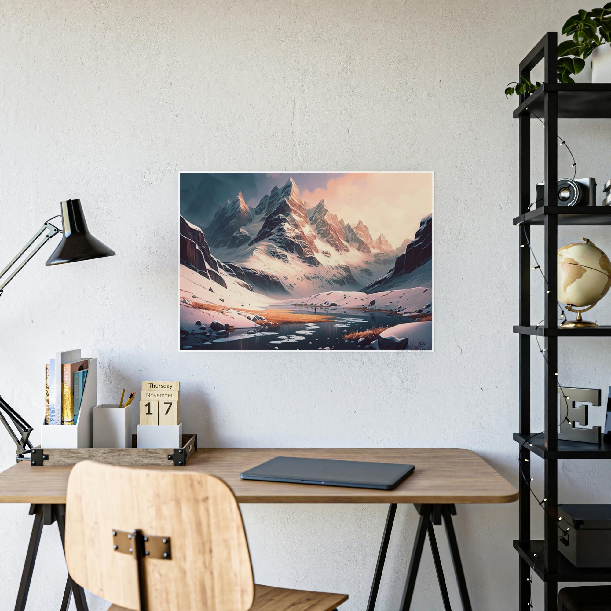 Mountains A Breathtaking View: An Artistic Expression of Mountain Landscapes on Canvas