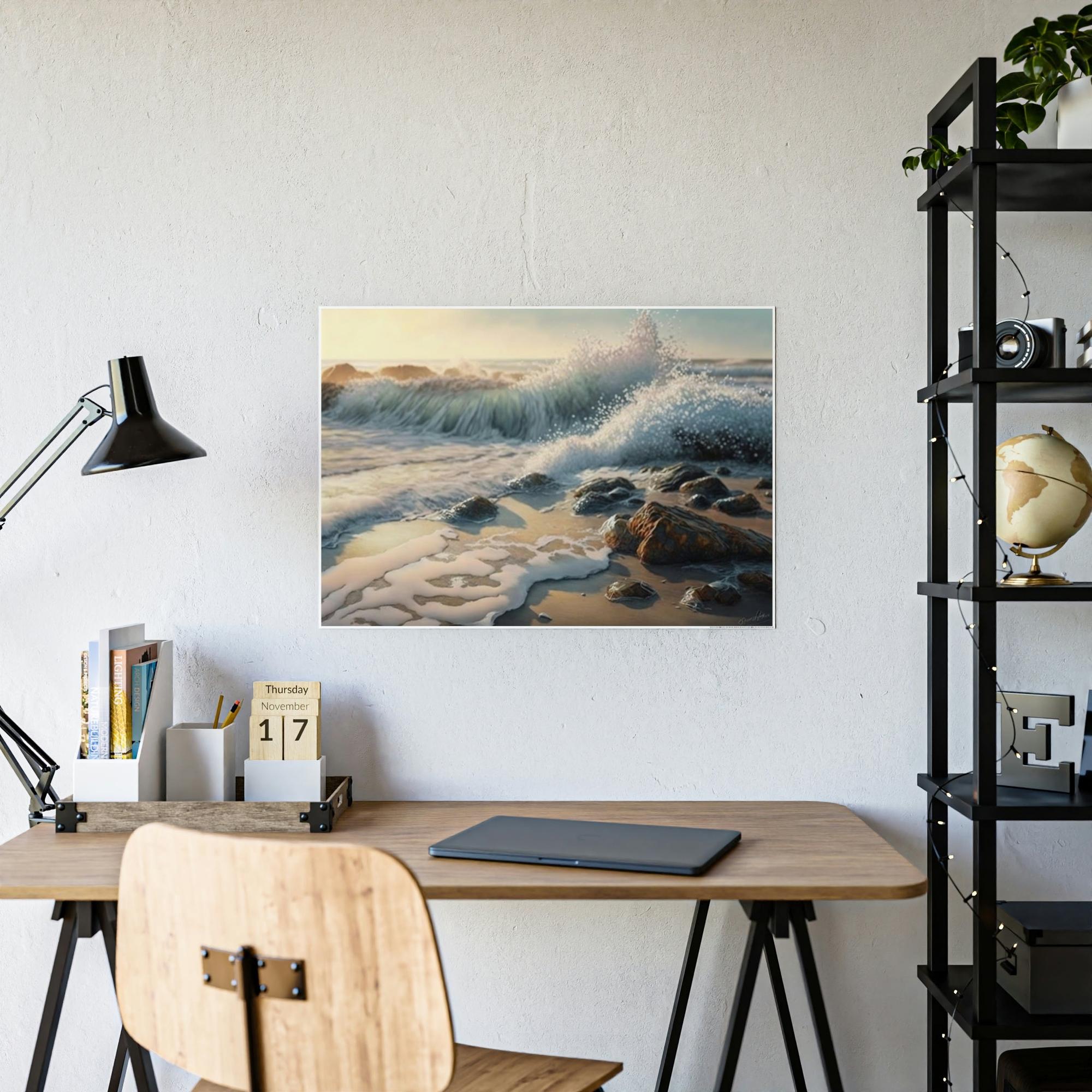 Coastal The Ocean's Edge: Framed Canvas & Poster of the Coastal Landscape