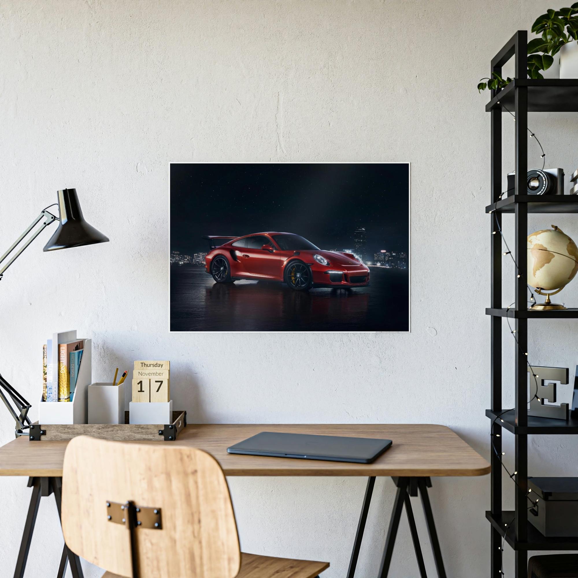 Porsche Racing Dreams: Poster & Canvas Print of a Porsche on the Track