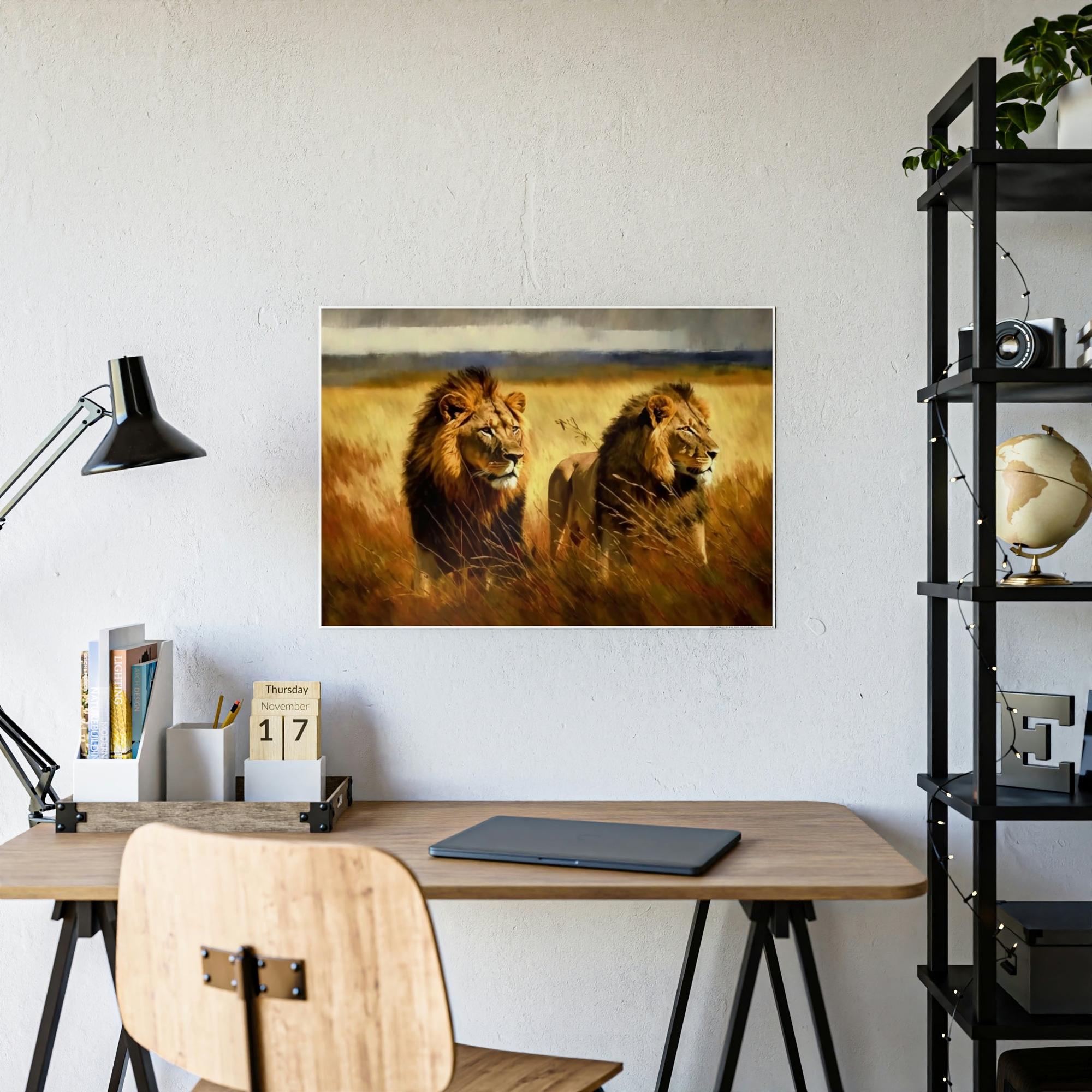 Lions King of Beasts: A Painting of Lions