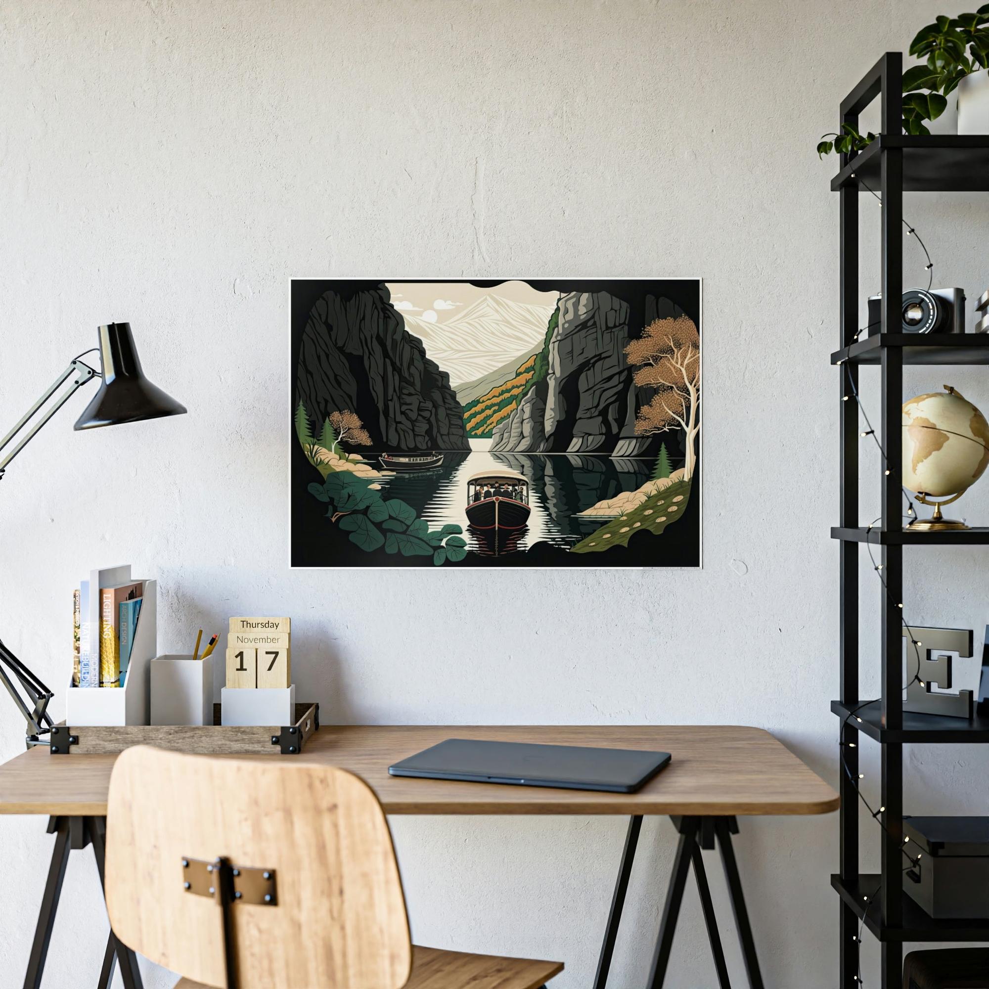 Lakes And Rivers Dancing Waters: Artful Canvas and Poster Print of Lakes and Rivers