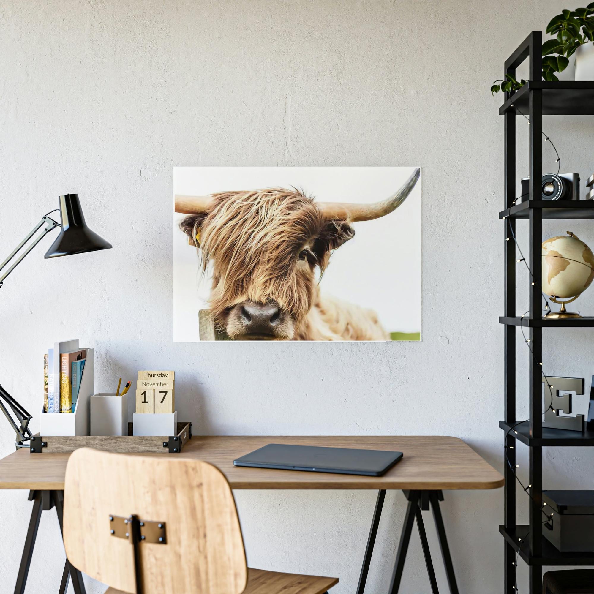 Highland Cow Highland Cow Canvas Wall Art | Mellow Highland Cow | Canvas Art — Pixoram