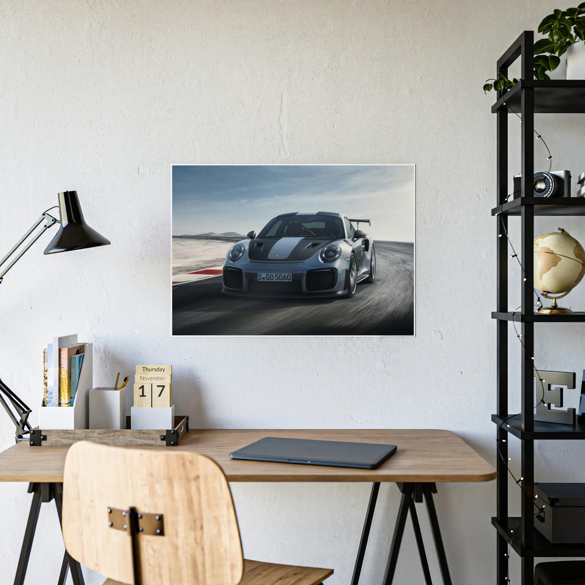 Porsche Revving Up: Canvas Wall Art Print of a Porsche at Top Speed