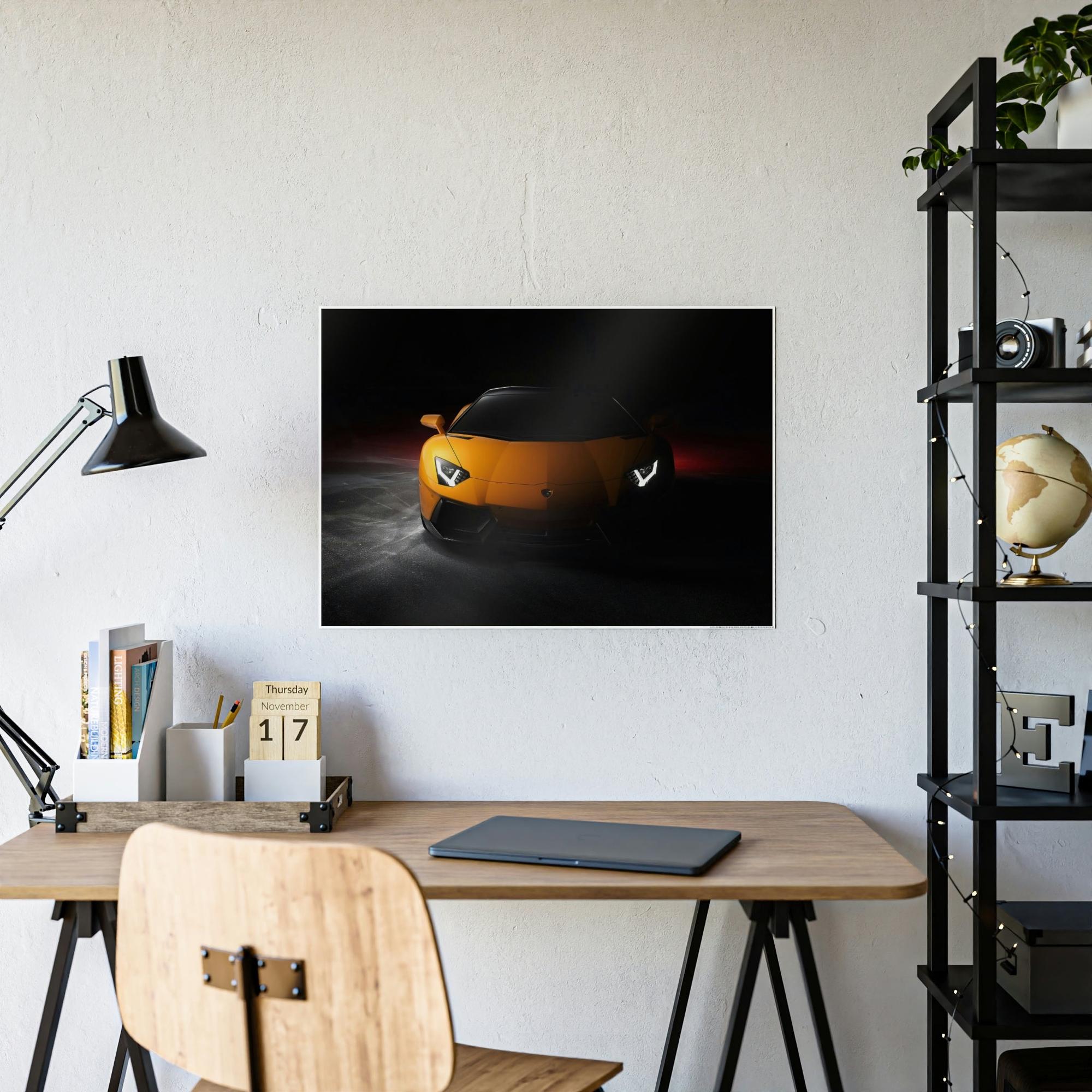 Lamborghini Lamborghini The Power of Elegance: Art and Wall Decor on Natural Canvas