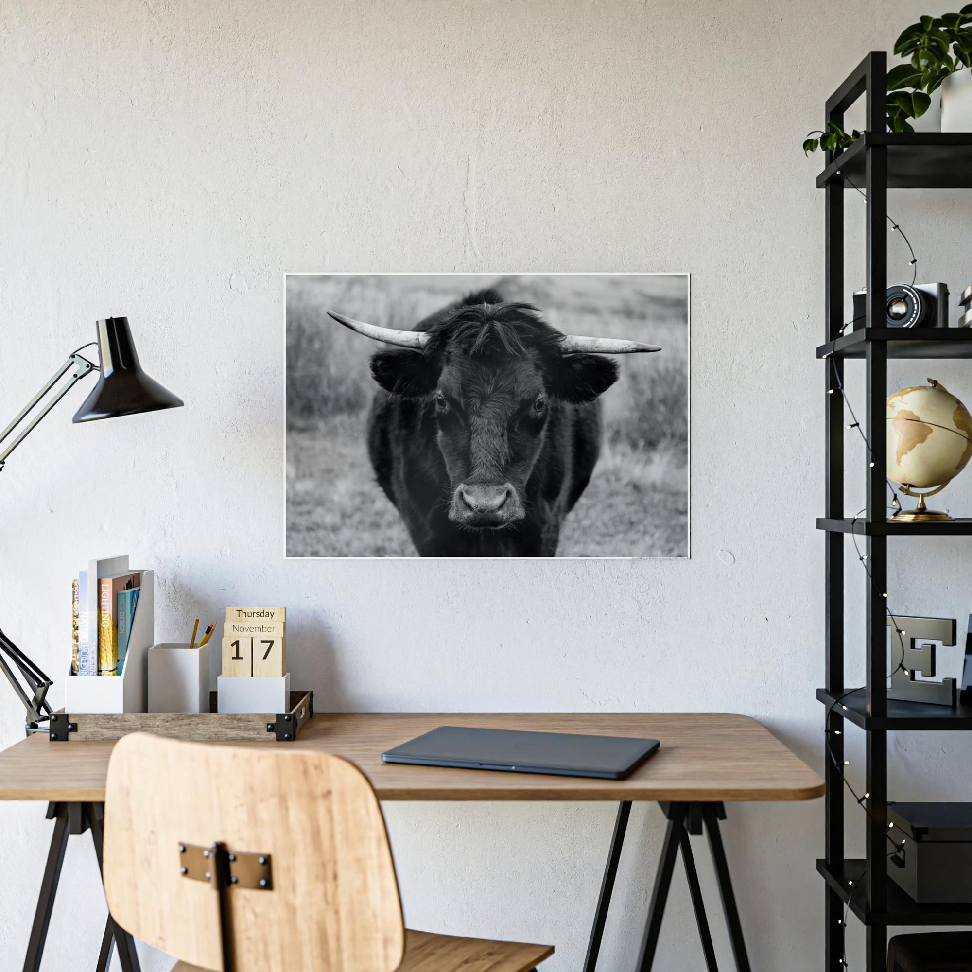 Highland Cow Highland Cattle Retriever - Printed Canvas - Wall Art - Cattle Wall Art | Animals Art