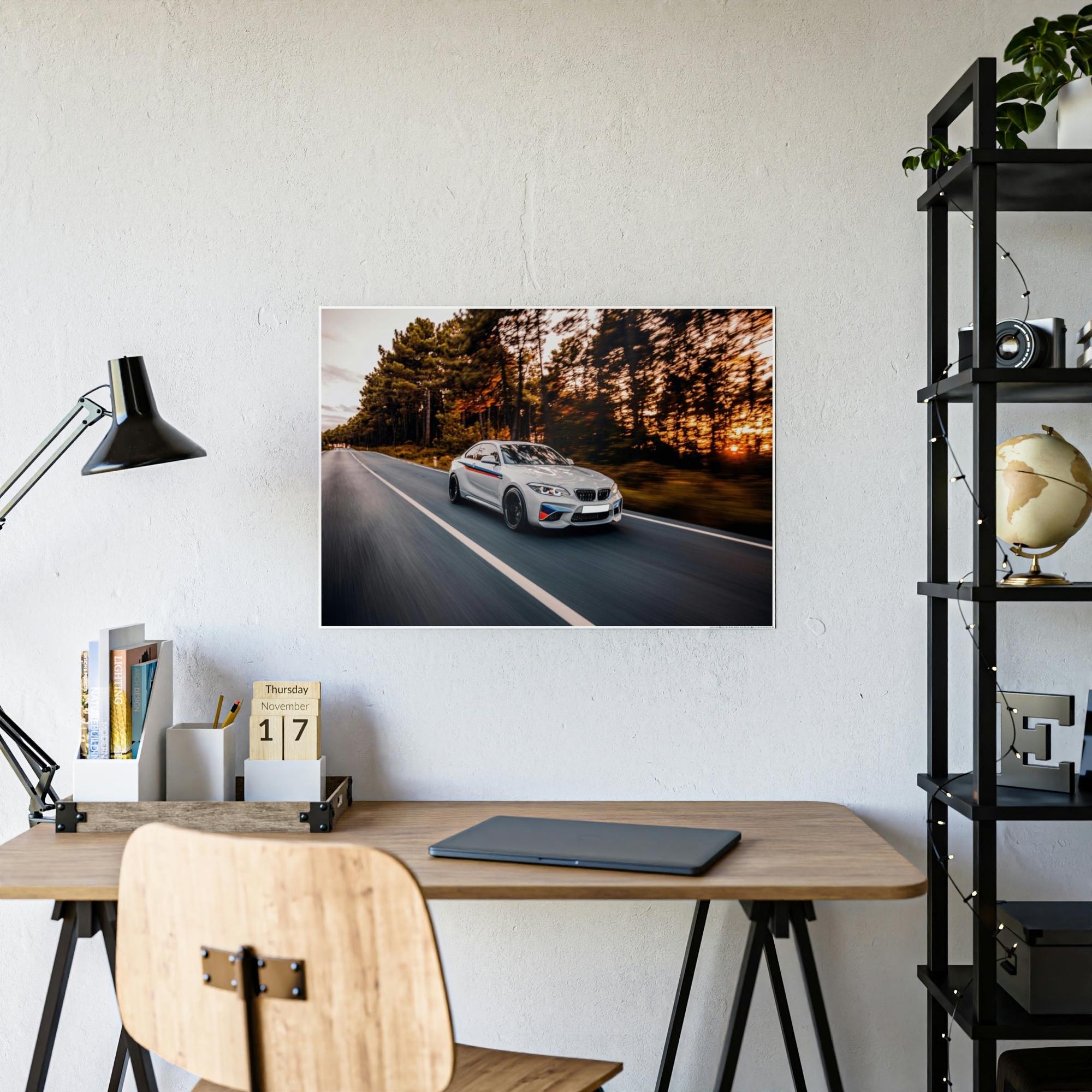 Bmw BMW Speed: Poster and Print on Canvas with Dynamic Car Art