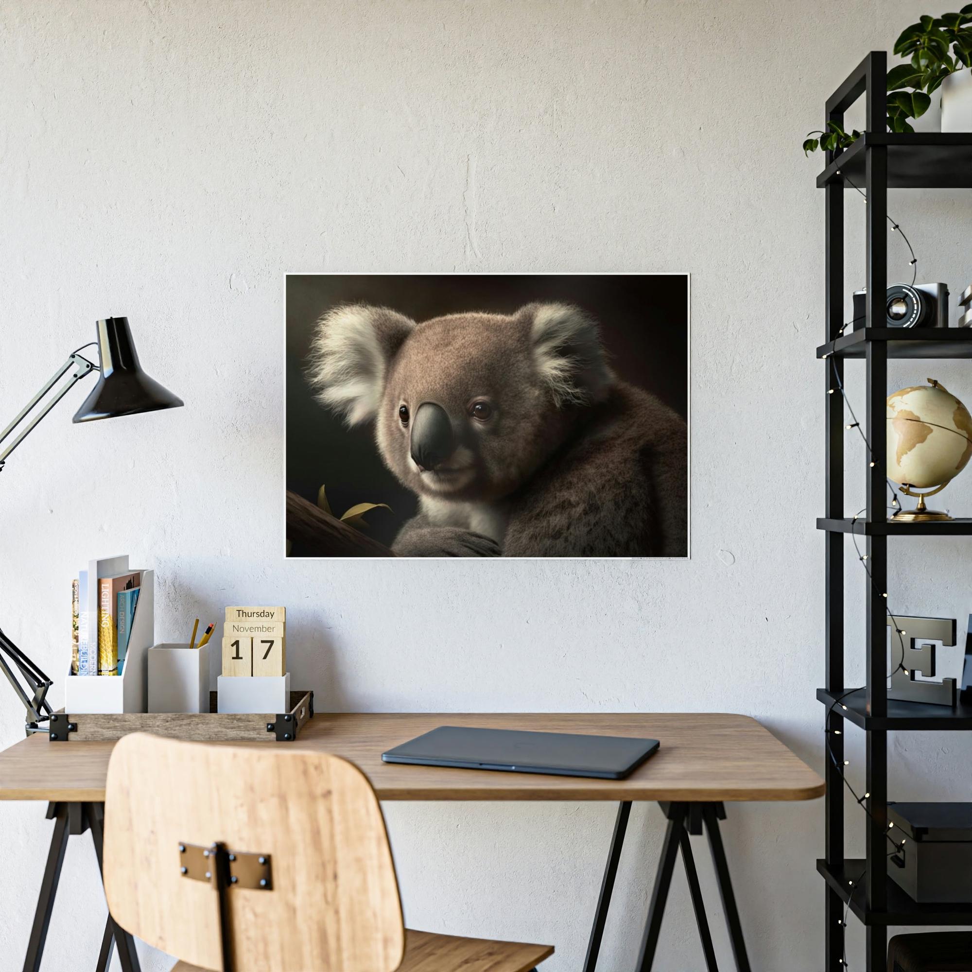 Koalas A Koala's Paradise: A Scenic Painting on Canvas