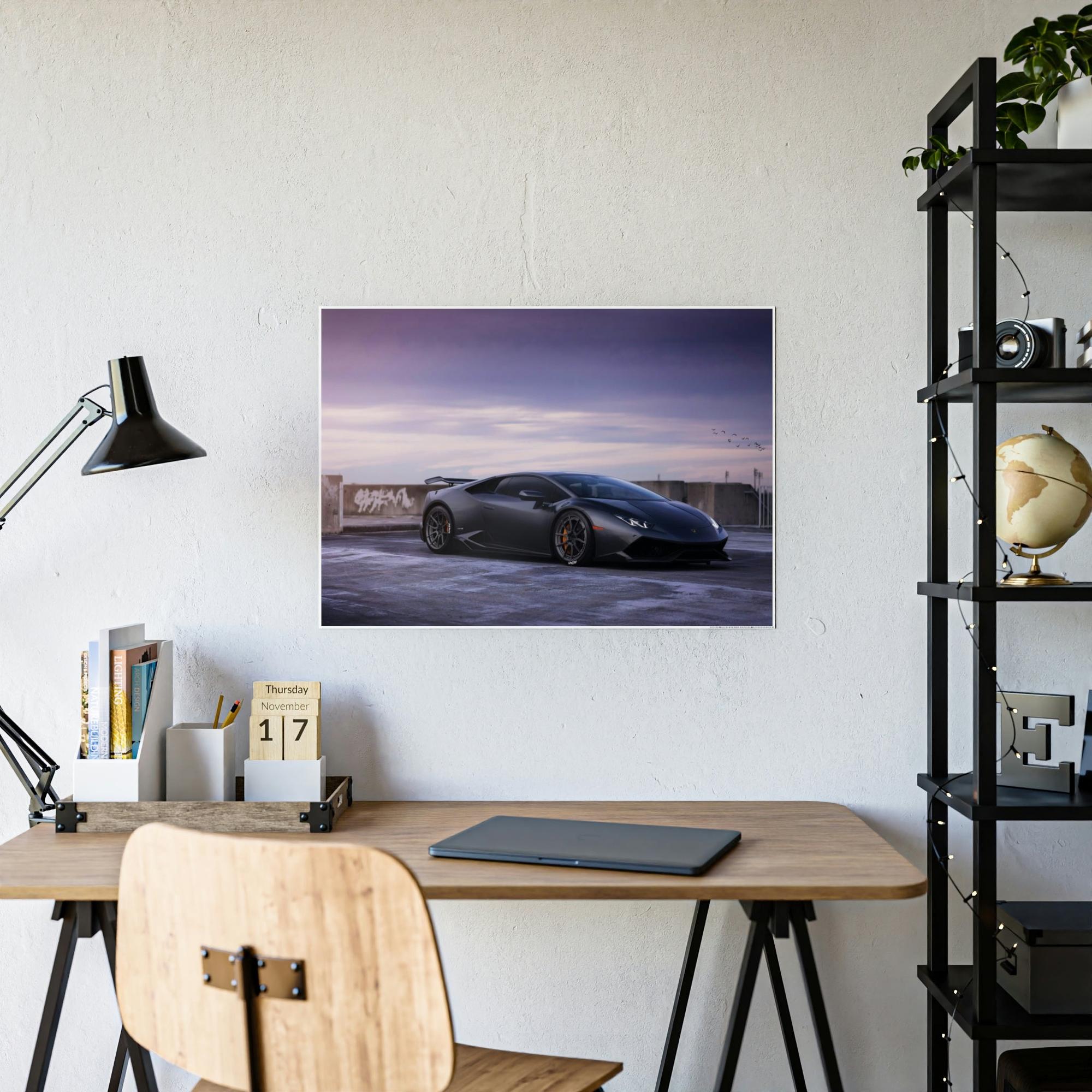Lamborghini Racing into Luxury: Framed Lamborghini Canvas Print for Your Wall