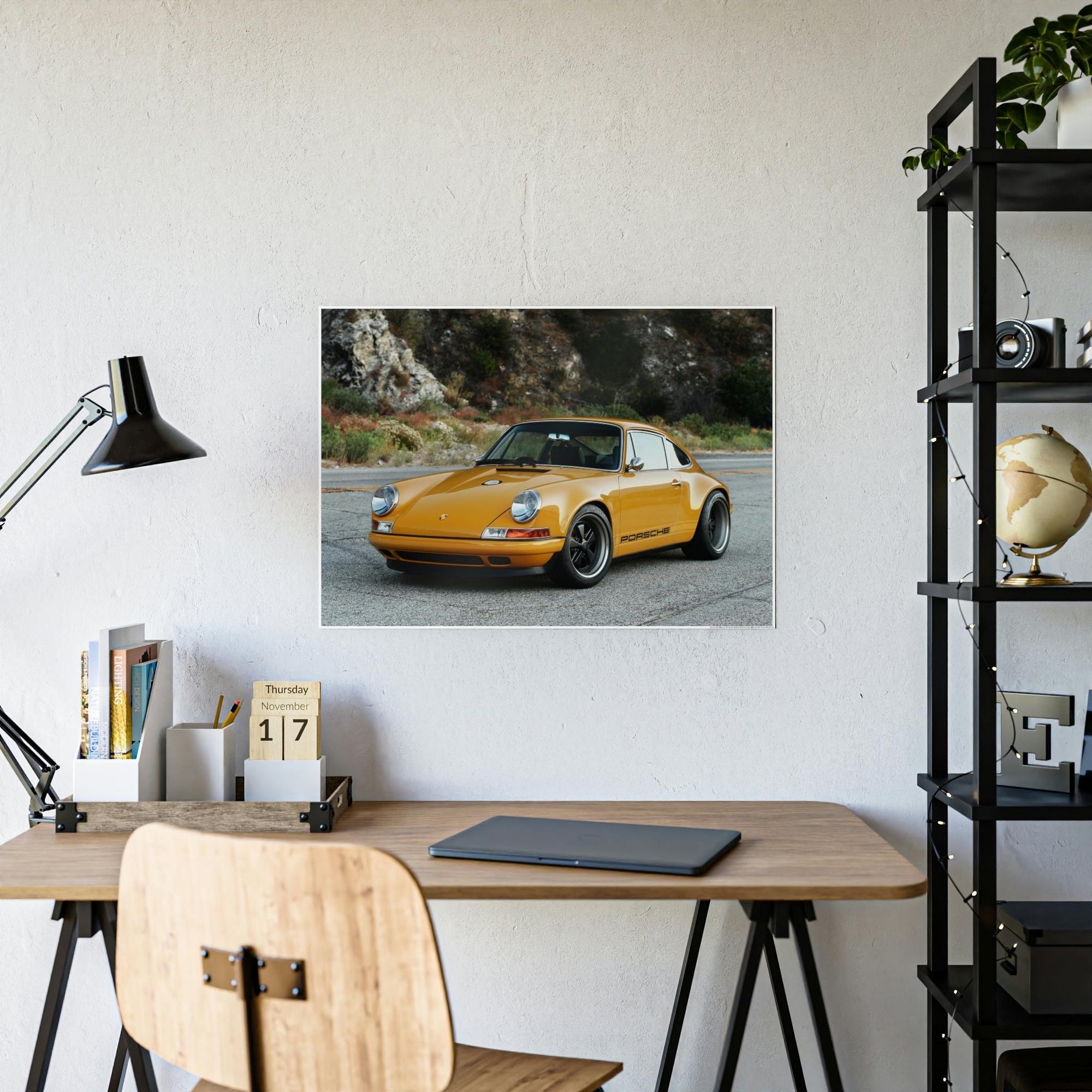 Porsche Racing Elegance on Canvas: Porsche-inspired Wall Art and Framed Posters