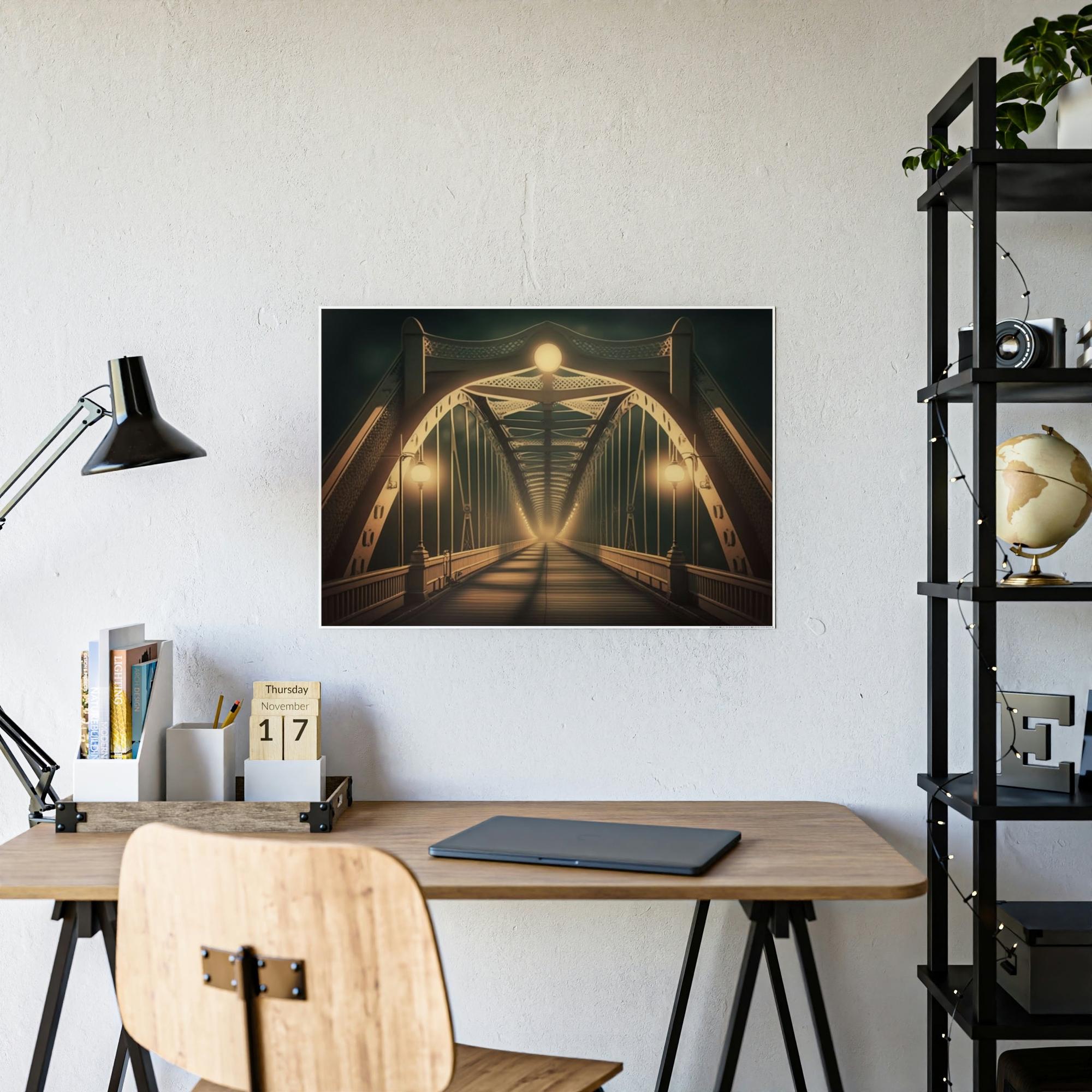 Bridge Suspension Bridge Charm: Canvas and Framed Prints for Home or Office