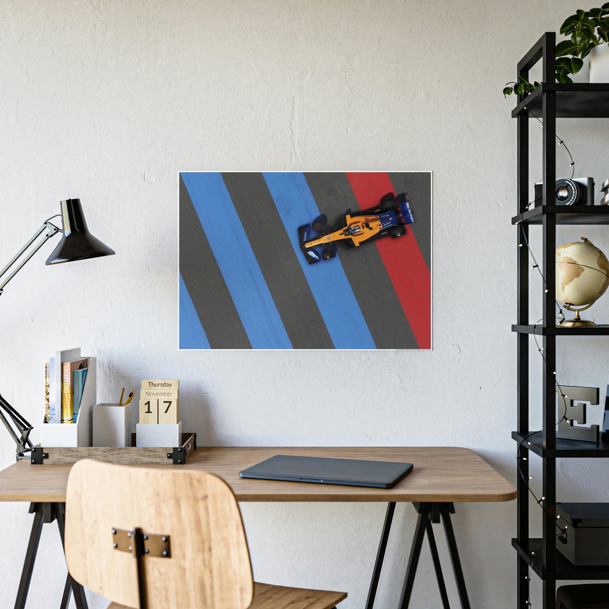 F1 Racing Thrills: Framed Poster & Canvas of F1 Cars in Action