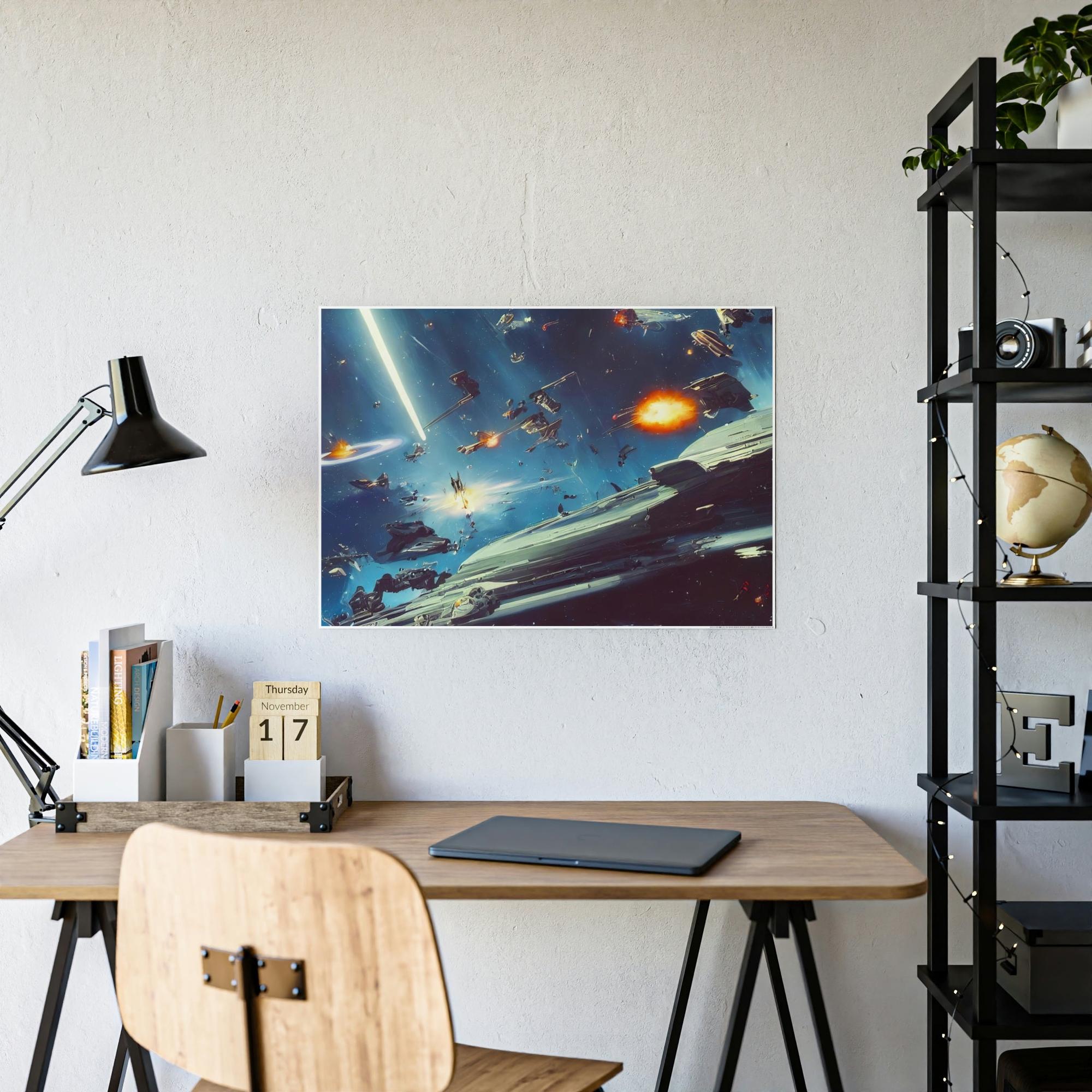 Star Wars Dark vs. Light: Framed Canvas & Poster Print of Epic Star Wars Duel