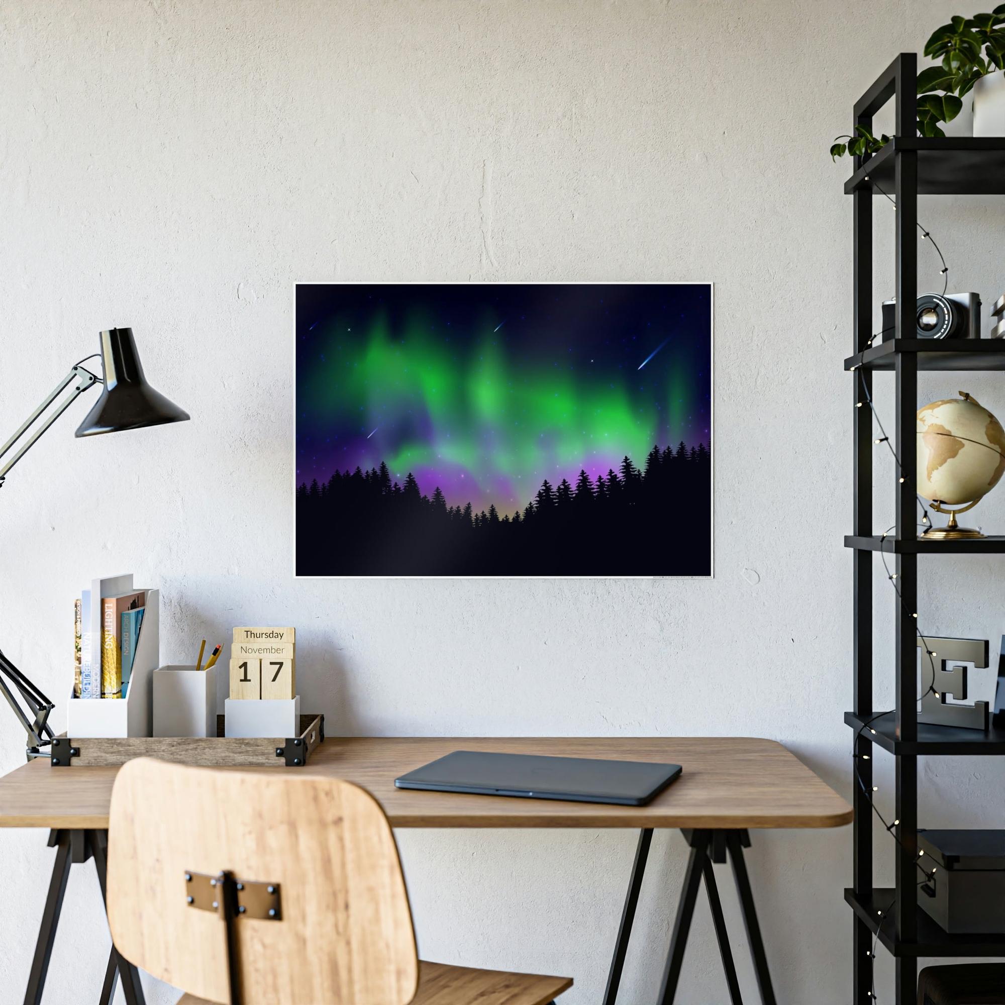 Aurora Borealis Aurora Borealis Shimmer: A Warm and Fanciful Night Sky