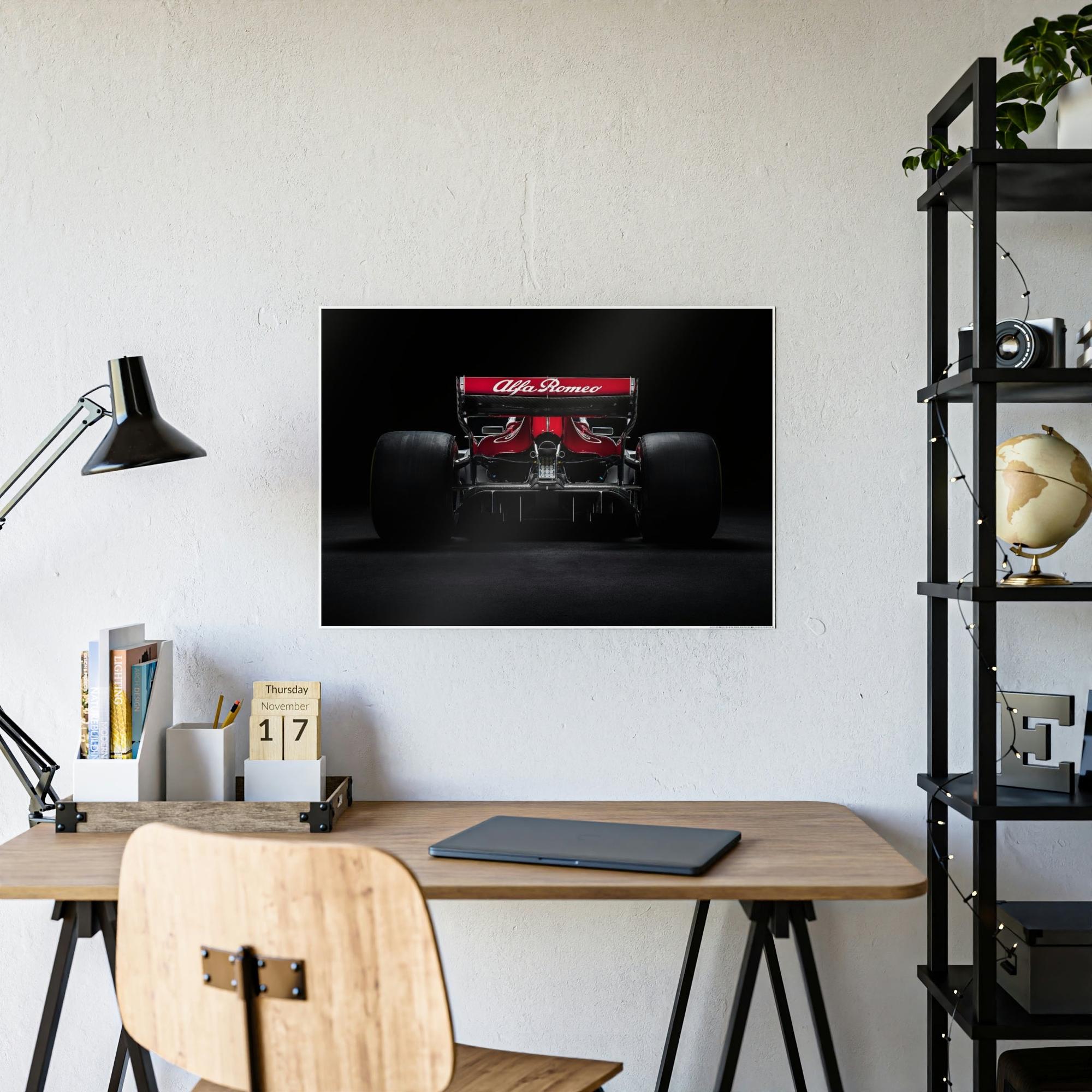 F1 The F1 Rush: High Octane Wall Art on Natural Canvas