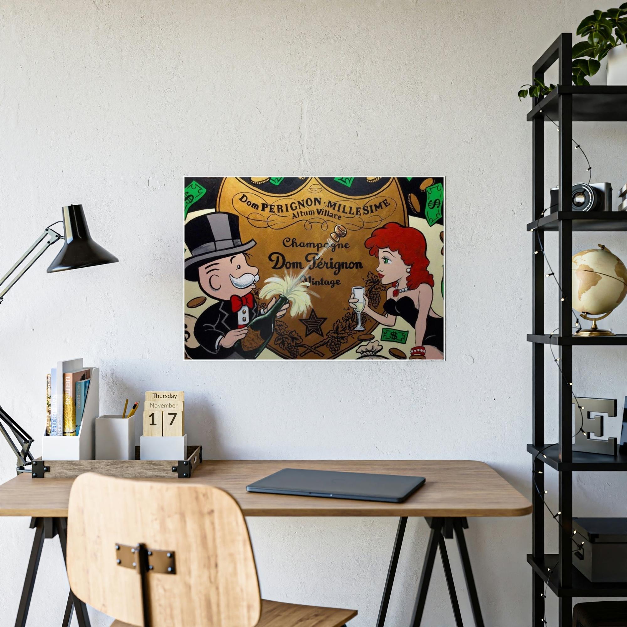 Monopoly & Motivation Alec Monopoly Art: Stunning Framed Canvas Print for Art Collectors