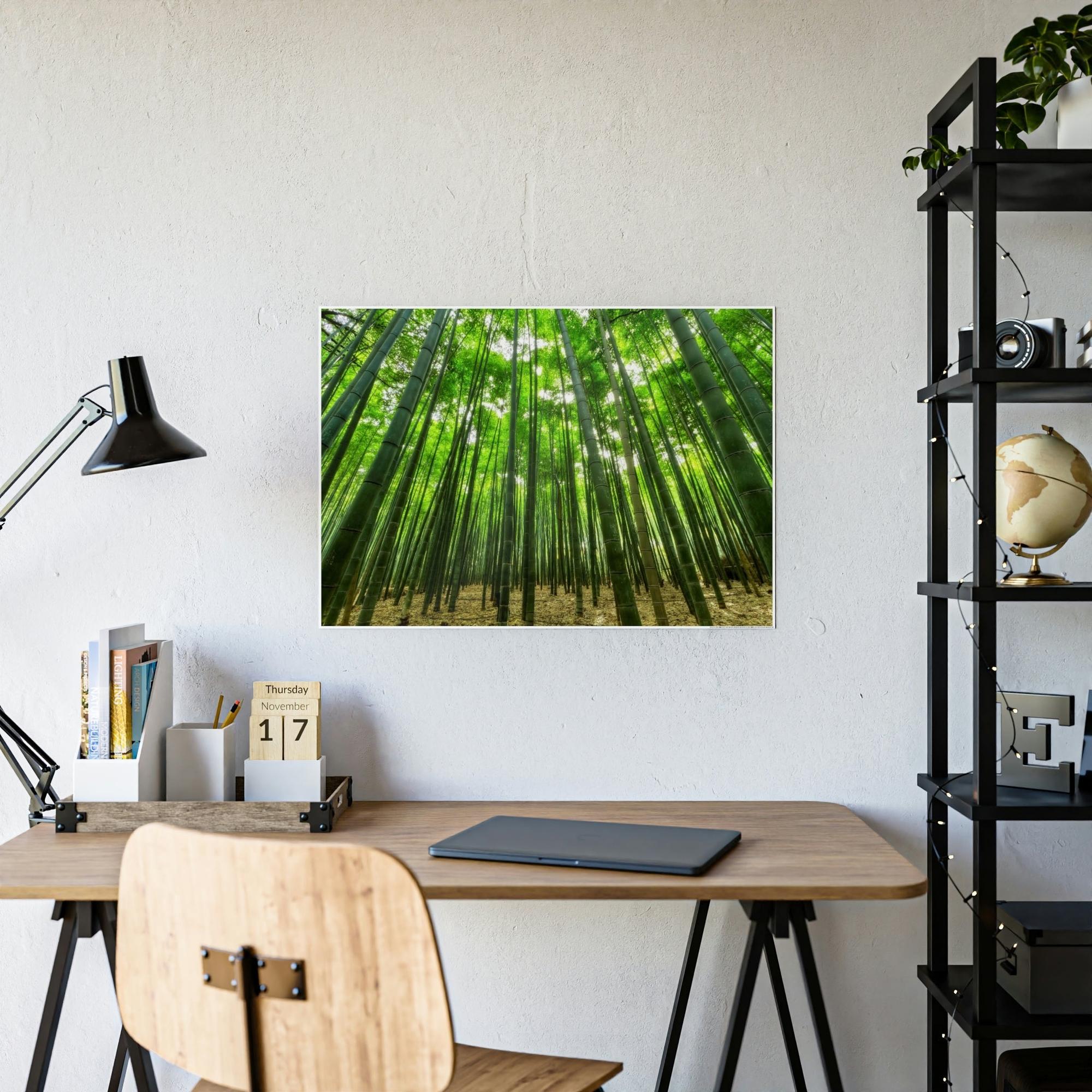 Trees Enchanted Forest: Framed Canvas Wall Art of Trees