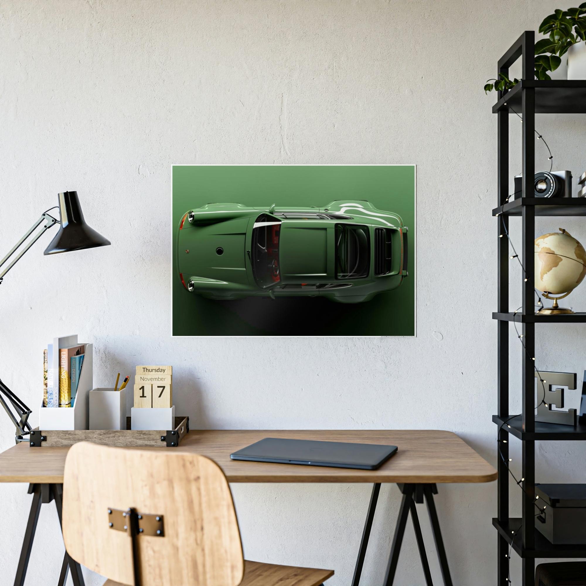 Porsche Automotive Art: High-Quality Porsche Print on Natural Canvas & Poster