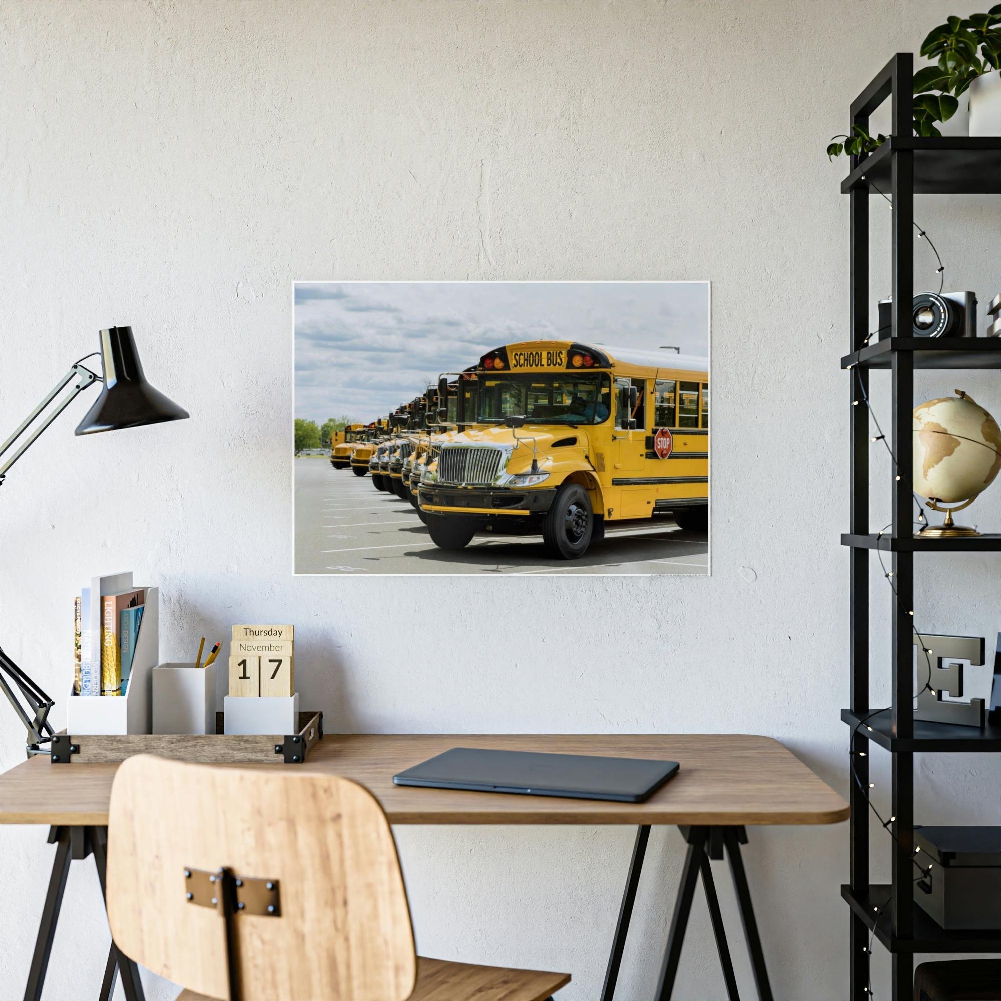 Bus The Artful Commute: Expressing the Bus's Soul on Canvas & Poster