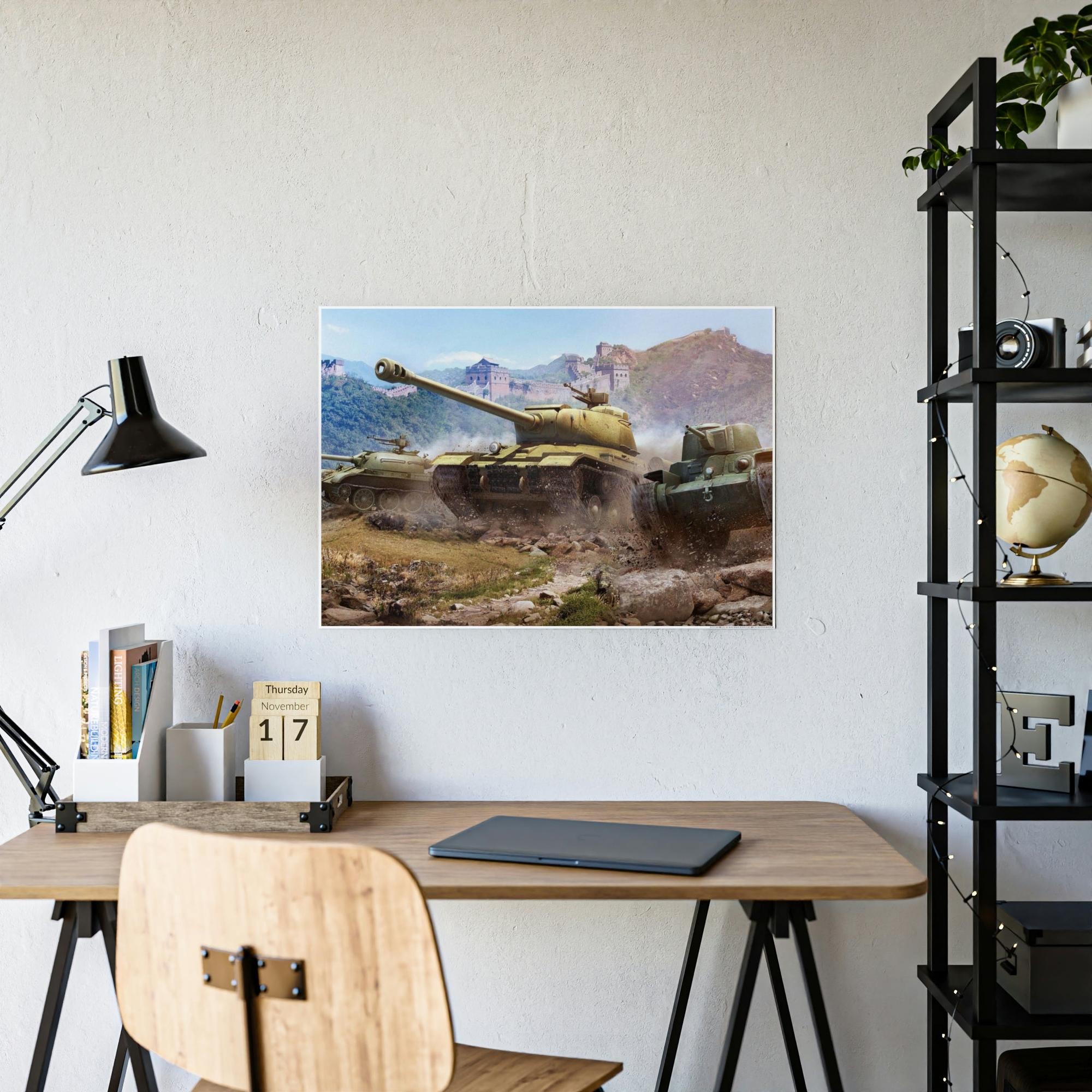 World Of Tanks Battlefield Reflections: Evocative World of Tanks Cavnas & Poster Wall Art