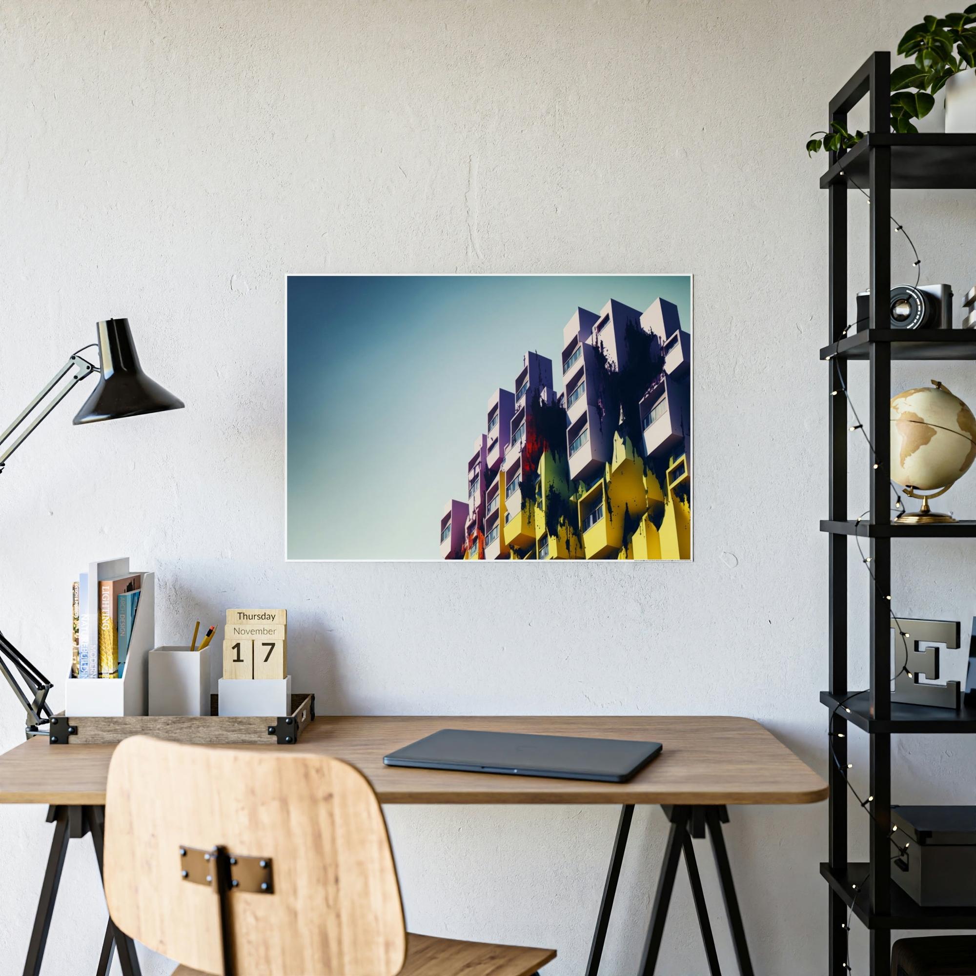 Abstract Architecture Abstract Architecture: Canvas & Poster Print of a Modern Cityscape