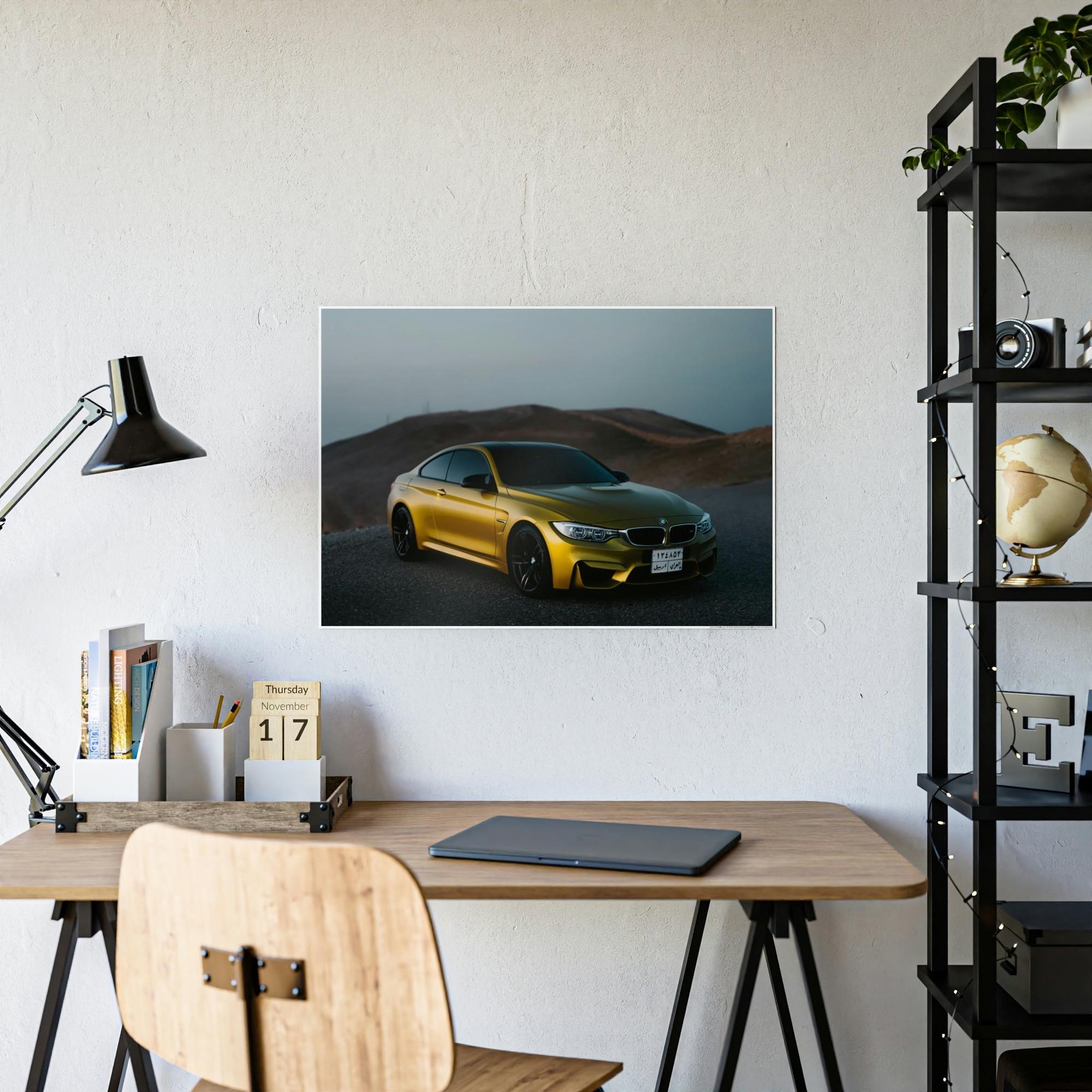 Bmw BMW's Engineering Excellence: Striking Wall Art on Natural Canvas & Poster