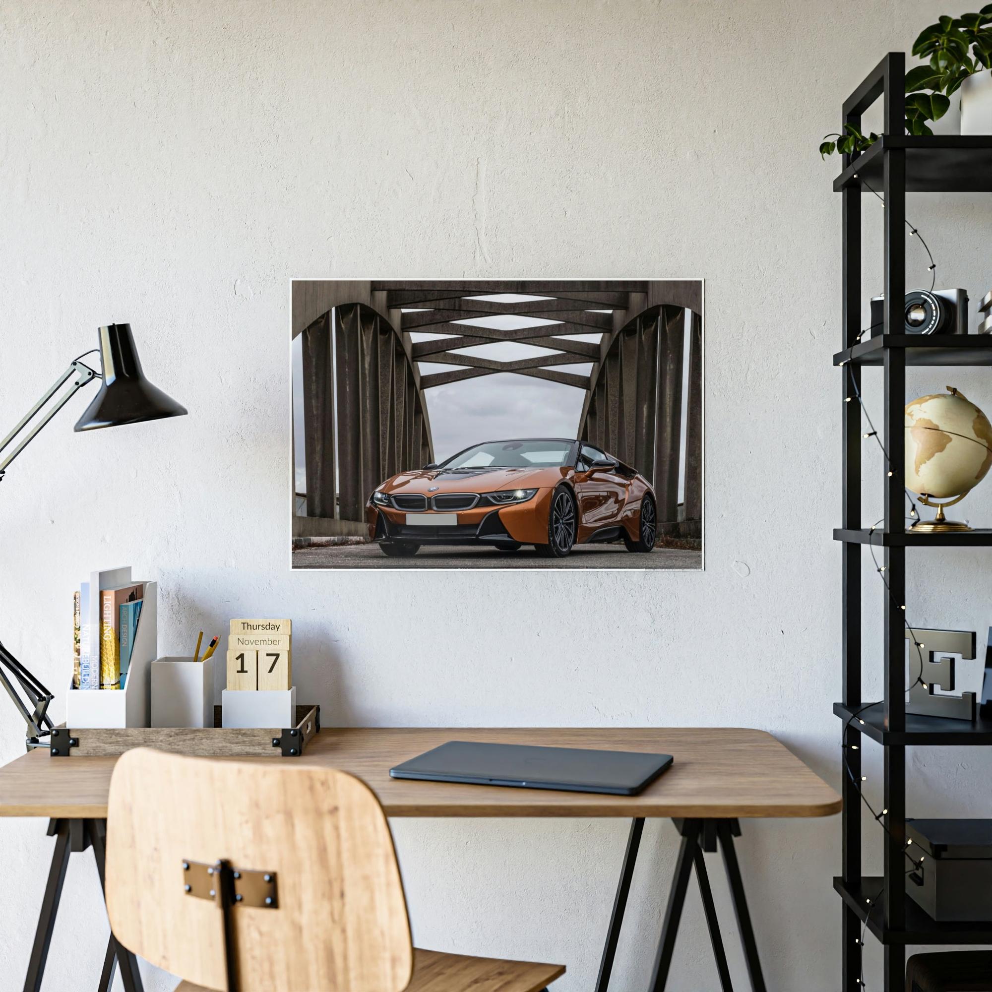 Bmw BMW's Precision and Style: Captivating Art Print on Natural Canvas & Poster