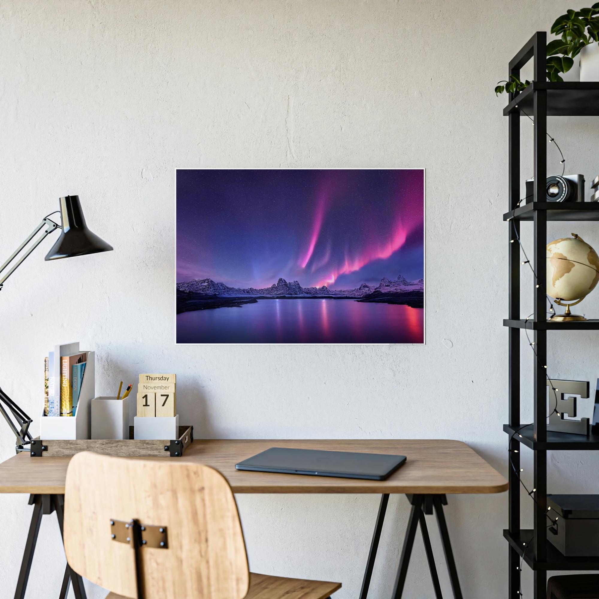 Aurora Borealis Majestic Aurora Borealis: A Celestial Spectacle on Canvas