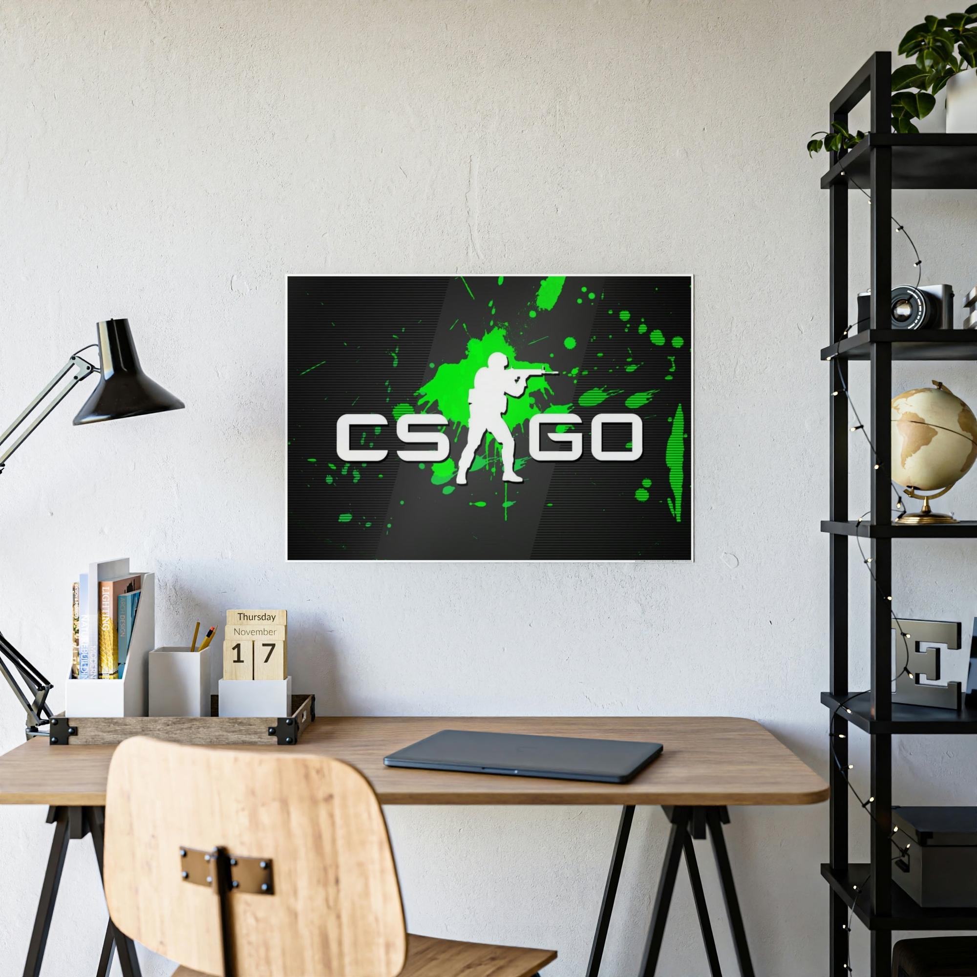 Counter Strike Counter Strike: Dynamic Gaming Art on Natural Canvas & Poster