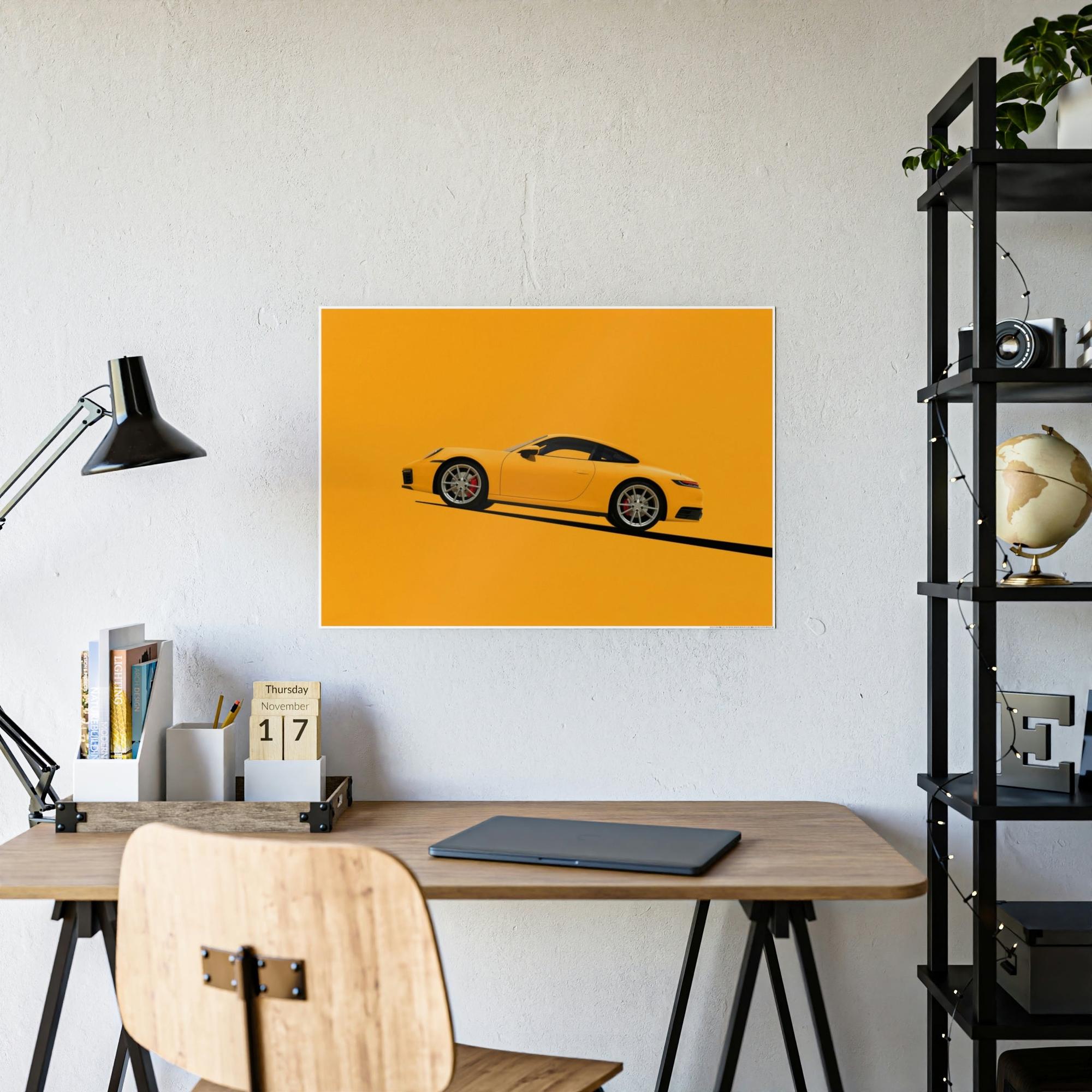 Porsche Artistic Porsche: Natural Canvas & Poster Print of a Unique Design