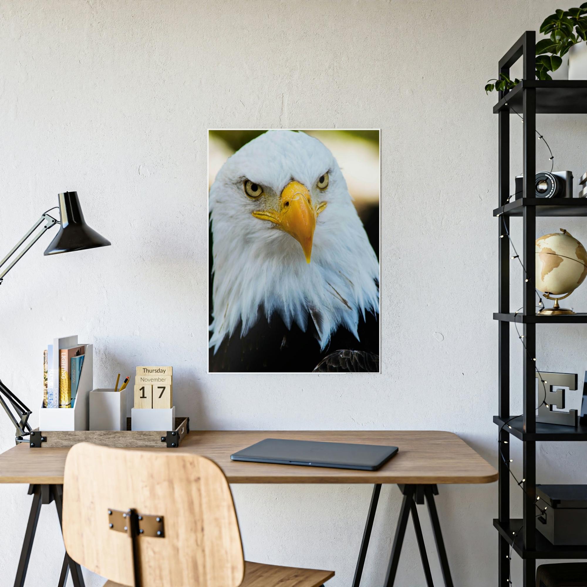 Eagles Eagle's Vigil: Canvas & Poster Enchanting with the Gaze of Majestic Birds