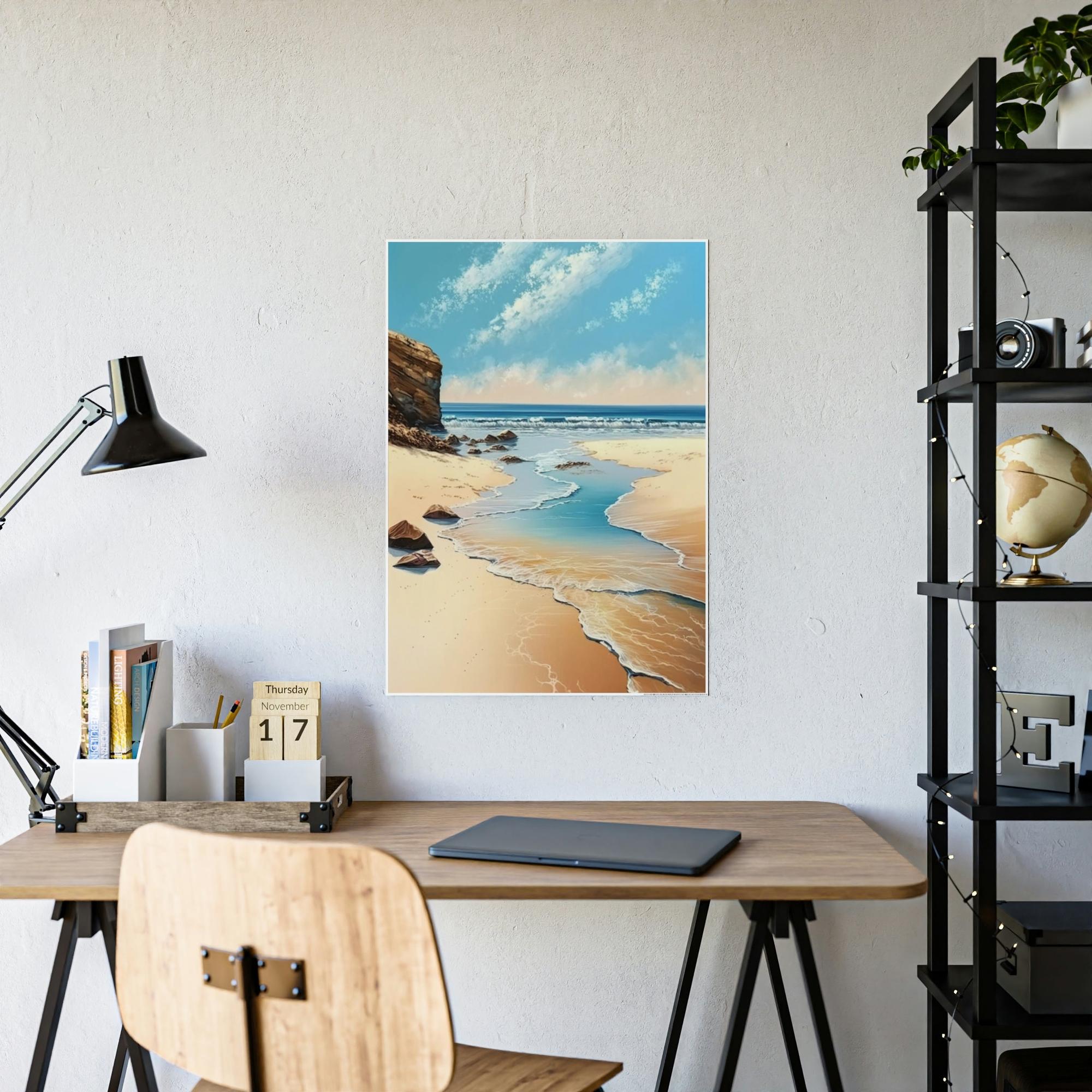 Sandy Beach Coastal Charm: A Sandy Beach Landscape