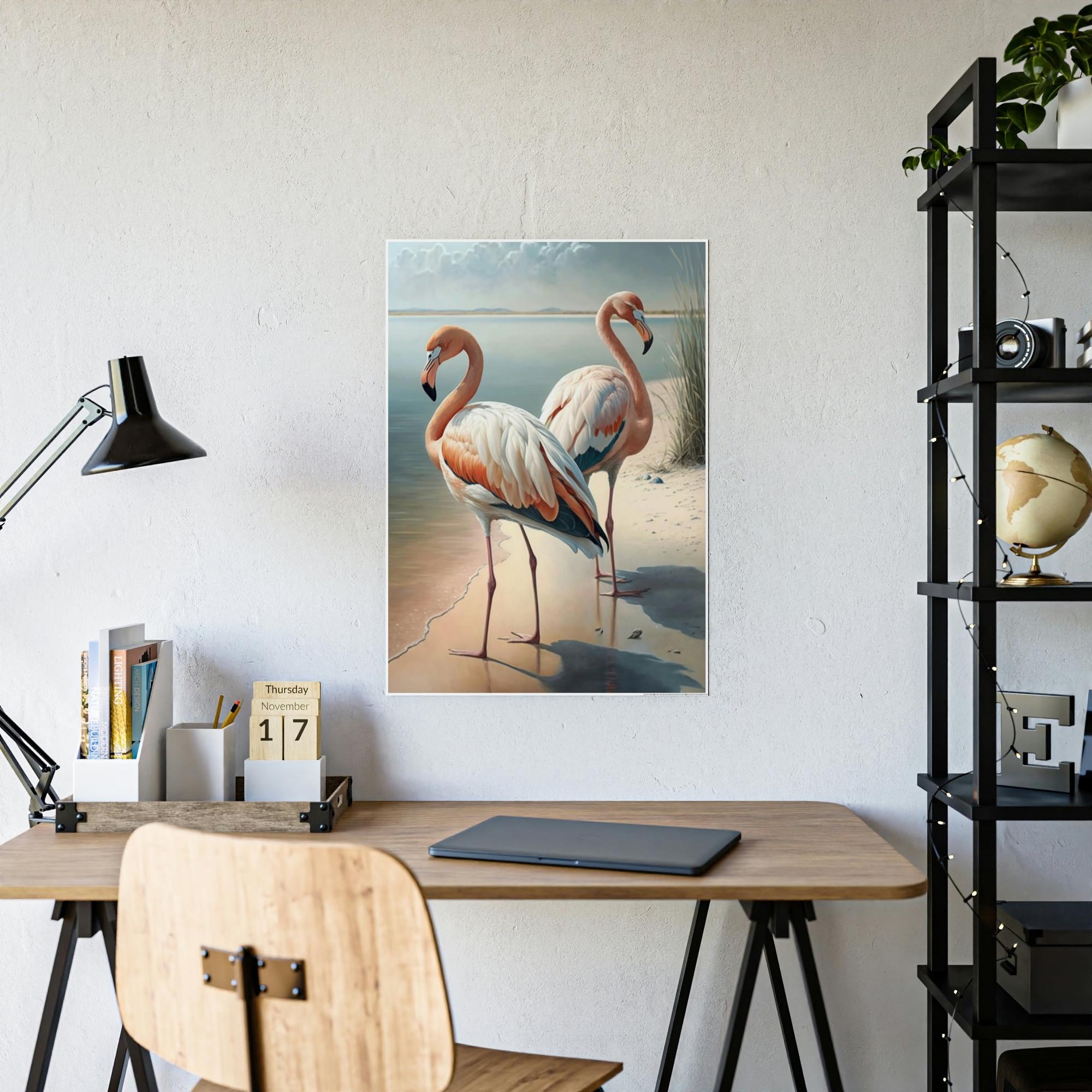 Flamingos Pink Mirage: A Canvas of Flamingos and Grace